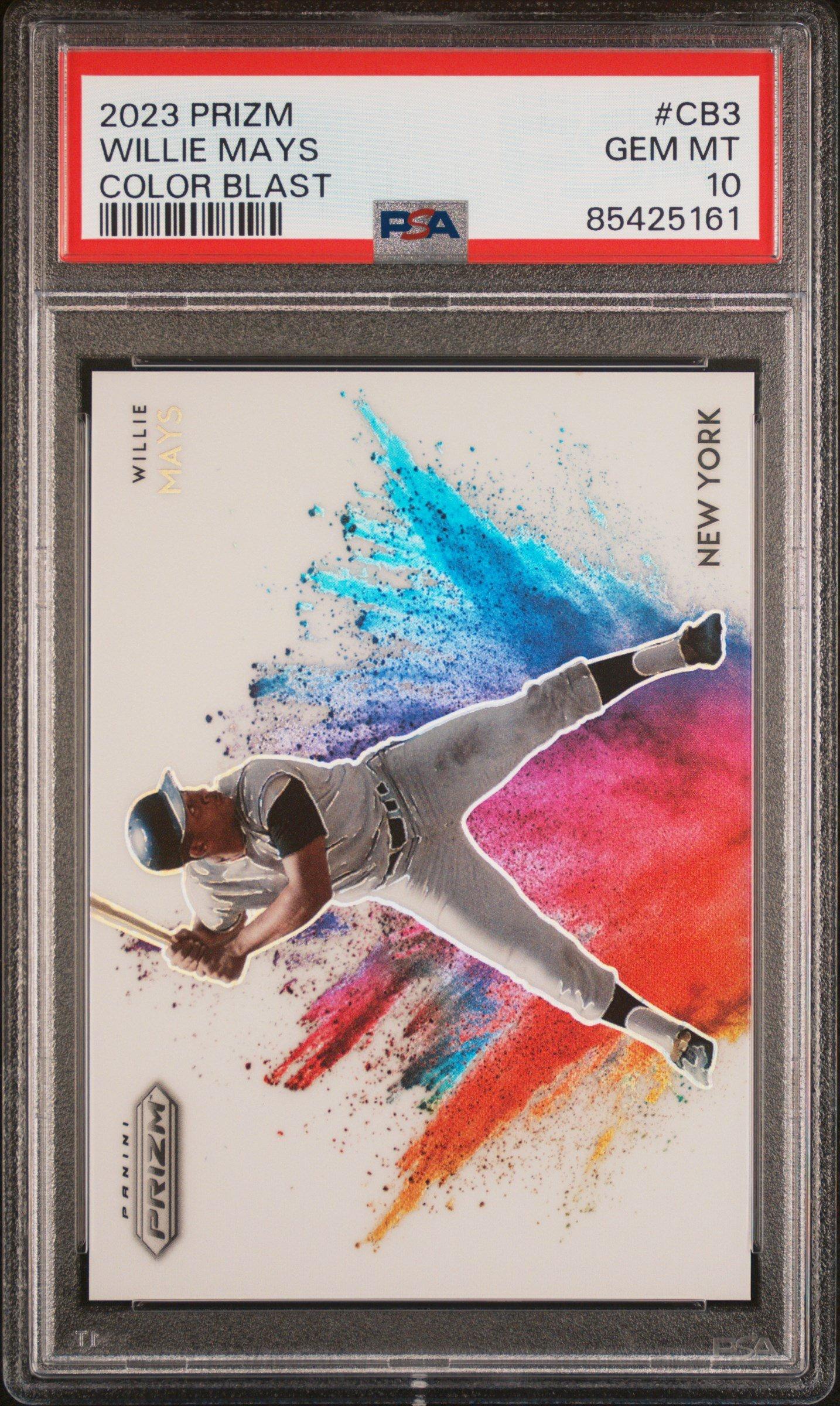 2023 Panini Prizm Color Blast Cb3 Willie Mays PSA 10