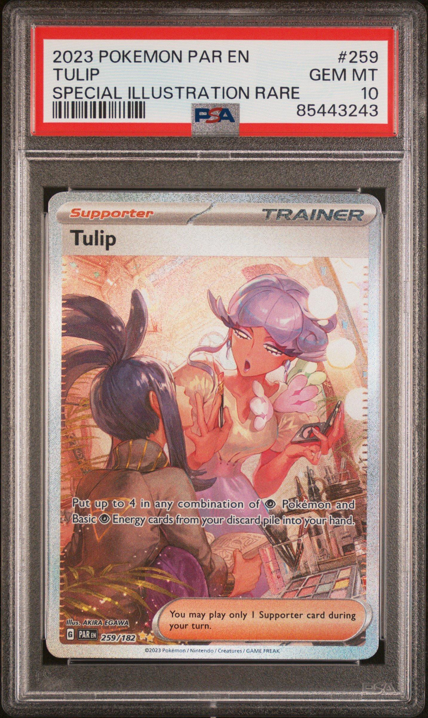 tulip pokemon card - 244/182 Full Art Ultra Rare Trainer Paradox Rift Type Pokmon TCG - Tulip -
