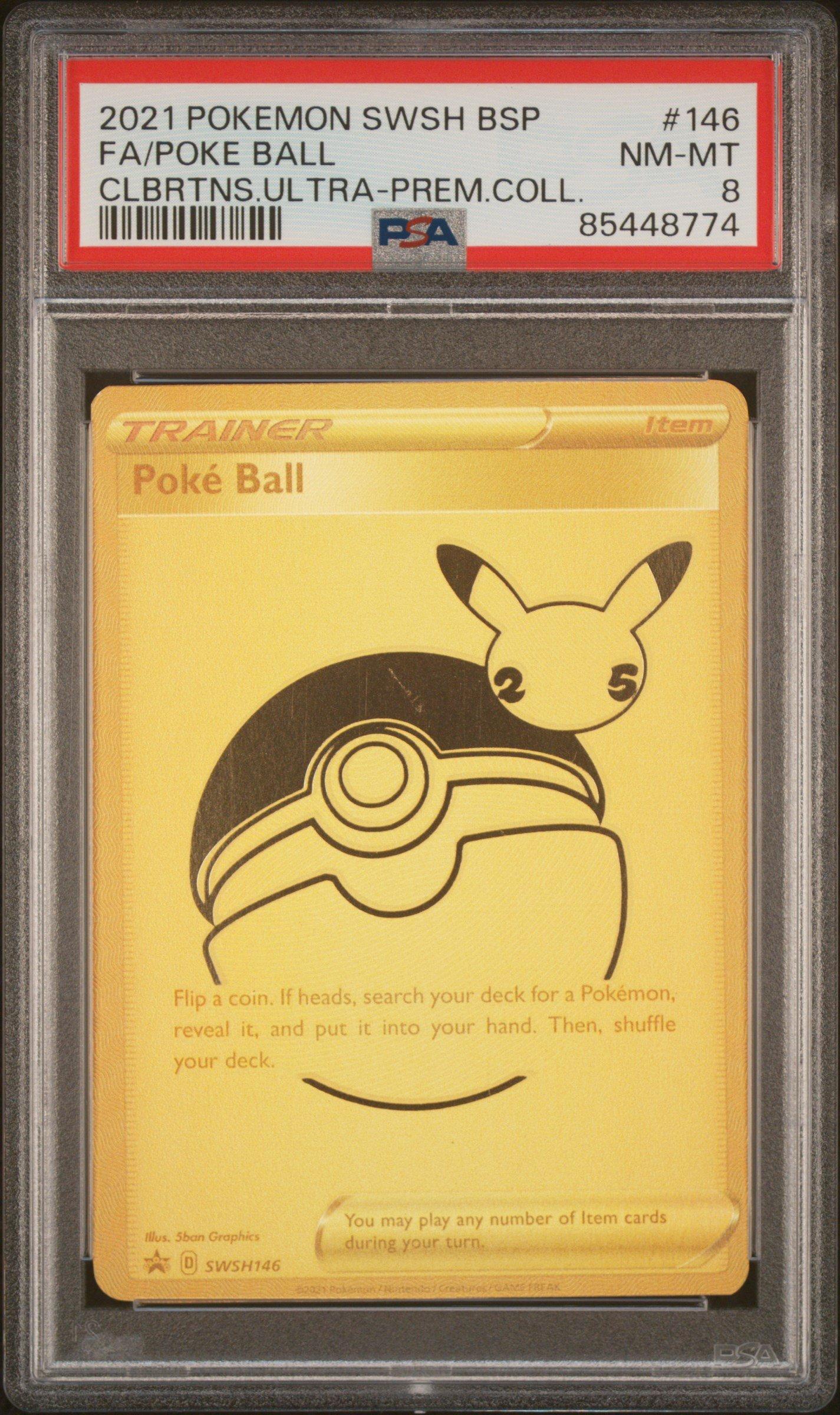 2021 Pokemon Swsh Black Star Promo 146 Fa/poke Ball PSA 8