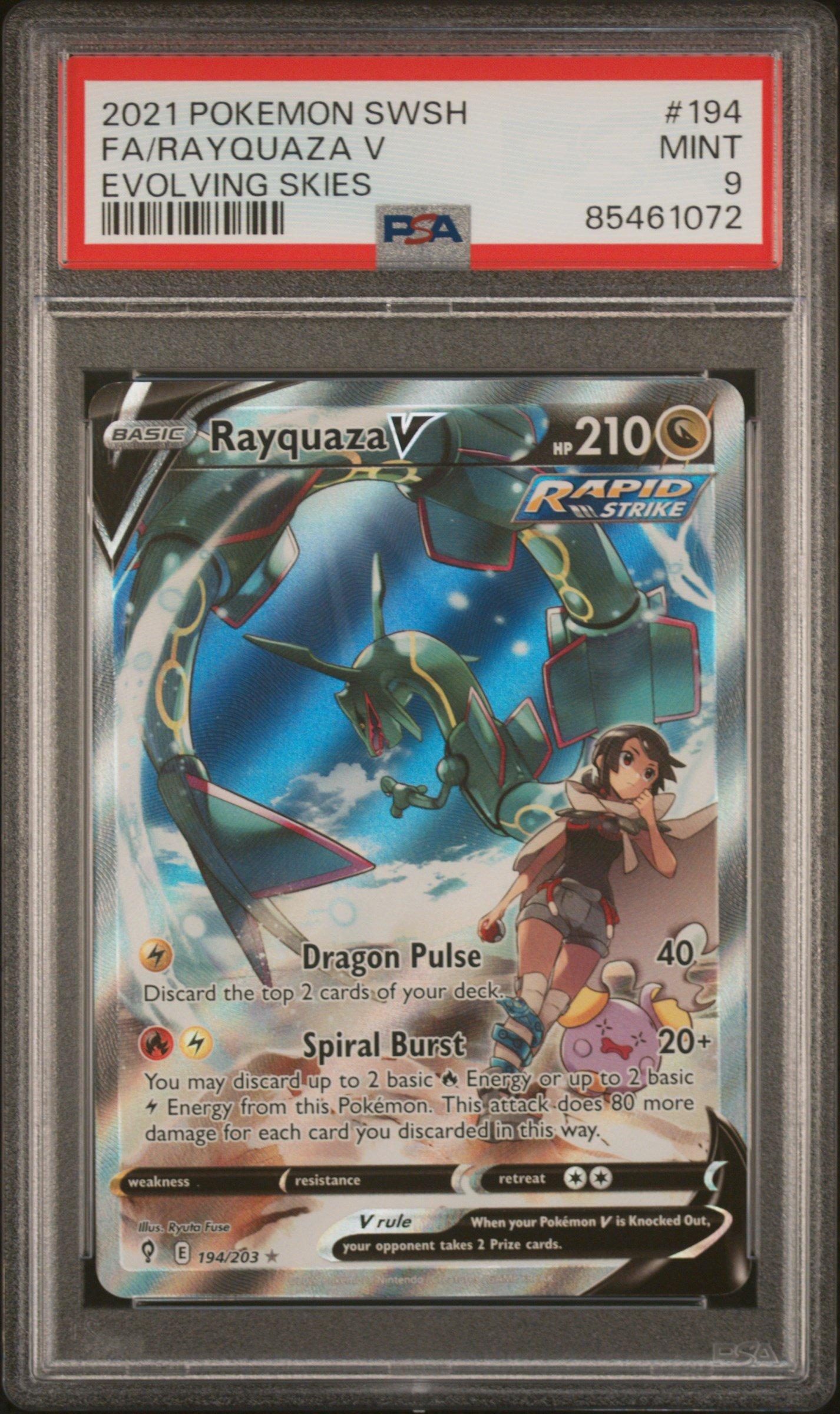 2021 Pokemon Sword & Shield Evolving Skies 194 Full Art/rayquaza V