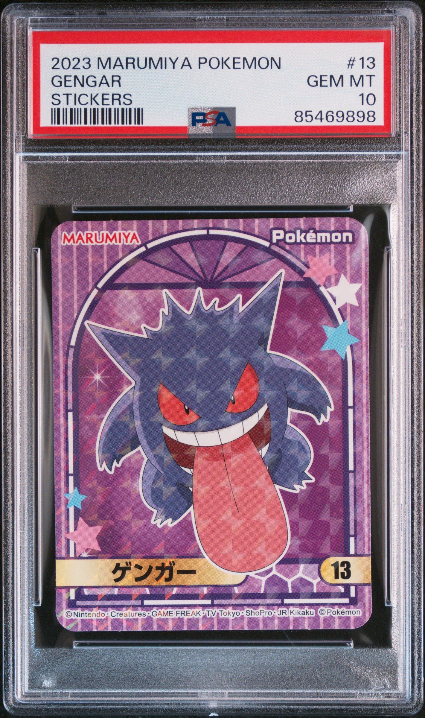 2023 Marumiya Pokemon Stickers 13 Gengar PSA 10 Graded Card | GameStop