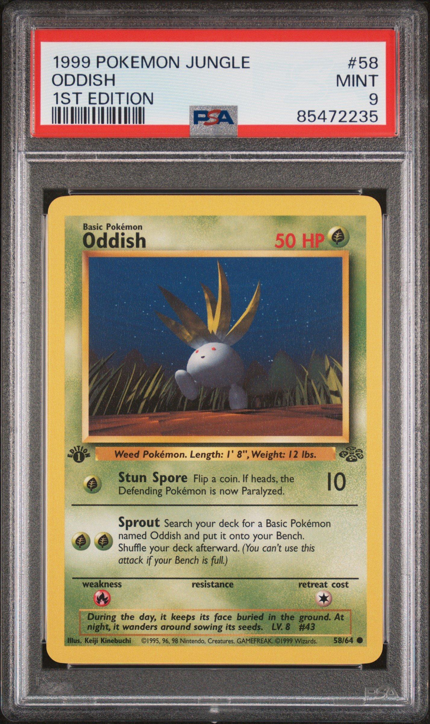 1999 Pokemon Jungle 58 Oddish 1st Edition PSA 9 Graded Card | GameStop