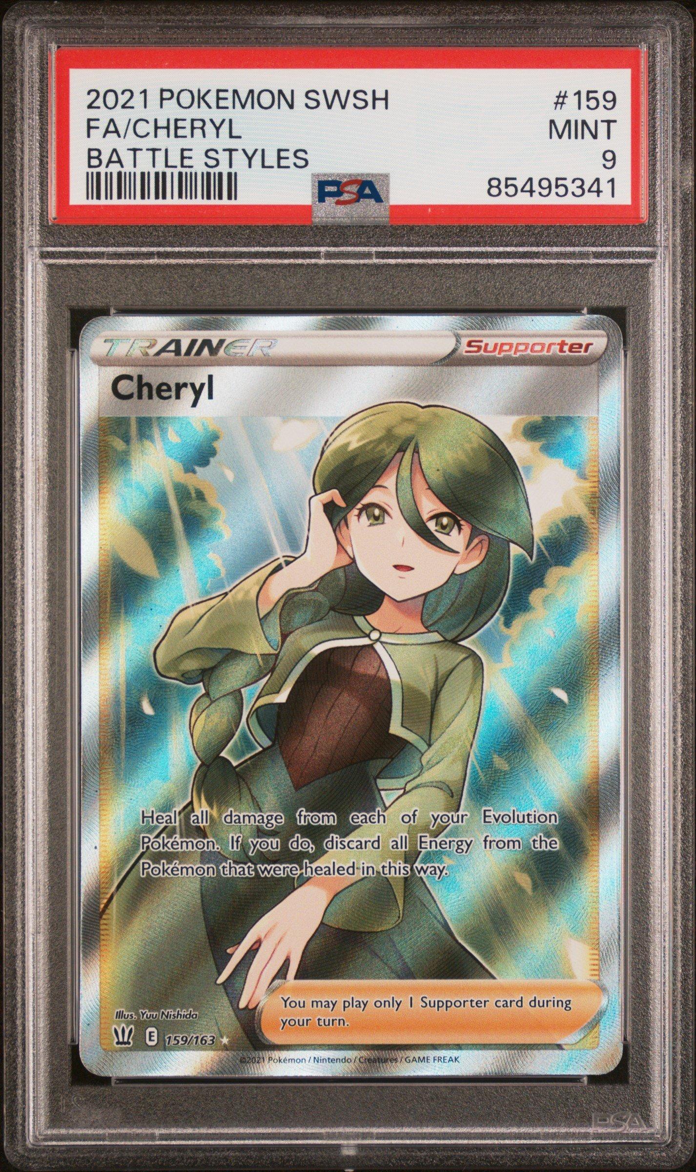 cheryl pokemon card full art Cheryl Trainer FULL ART - Pokemon Battles Styles - 159/163 Pack Fresh -  MINT