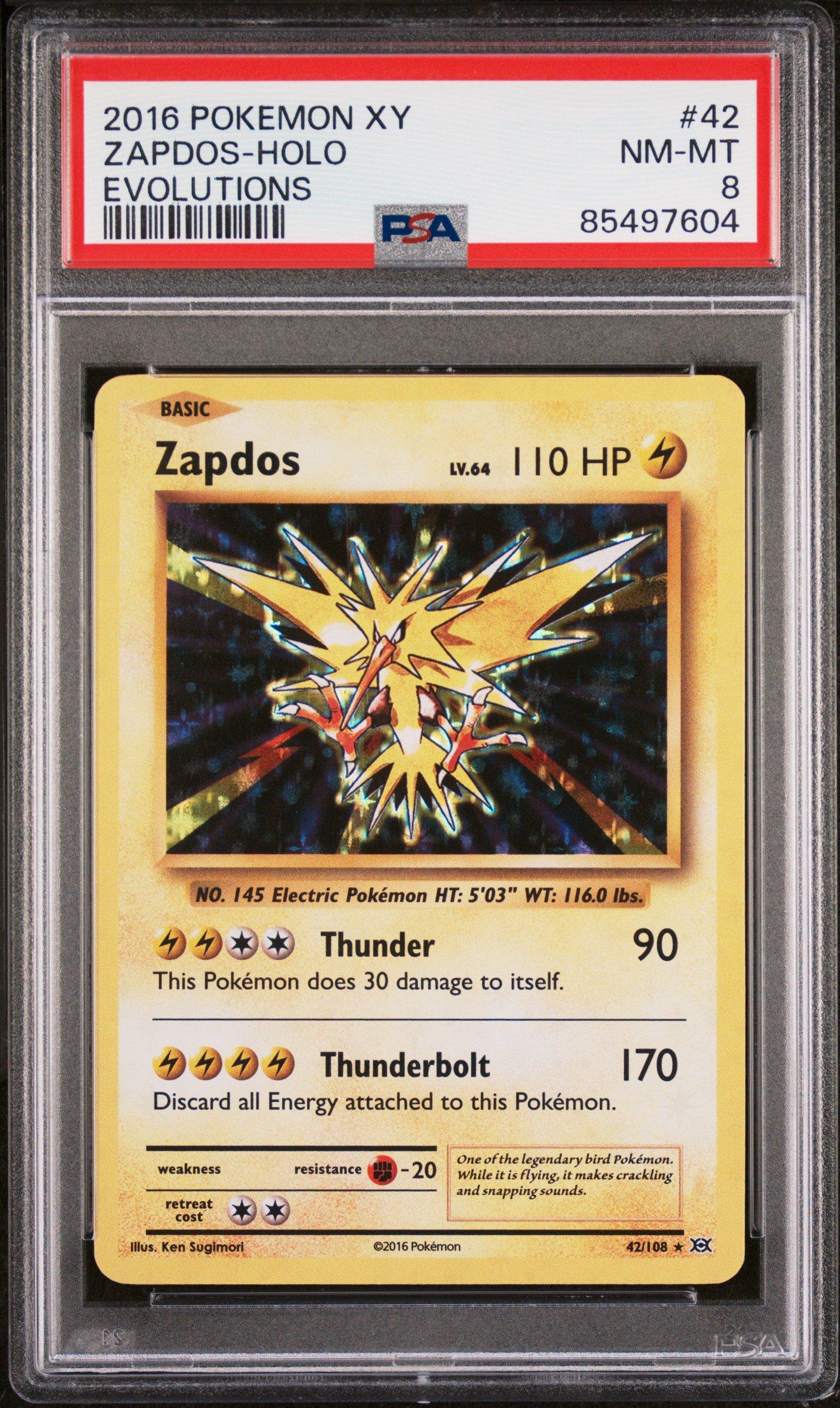 2016 Pokemon Xy Evolutions 42 Zapdos-holo PSA 8 Graded Card | GameStop