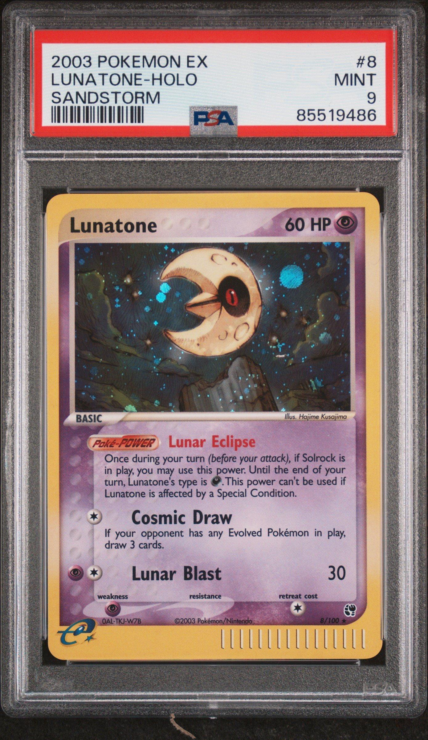 2003 Pokemon Ex Sandstorm 8 Lunatone-holo PSA 9 Graded Card | GameStop