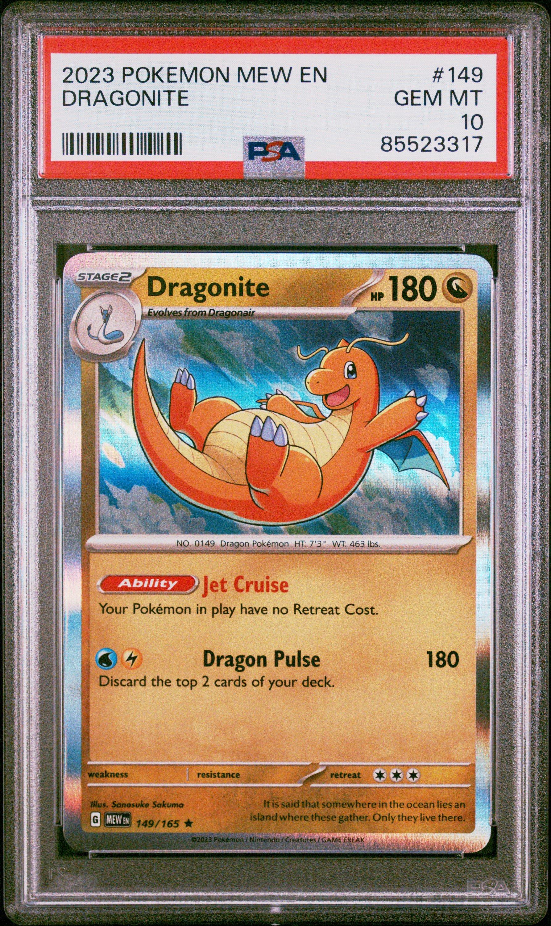 2023 Pokemon Mew En-151 149 Dragonite PSA 10