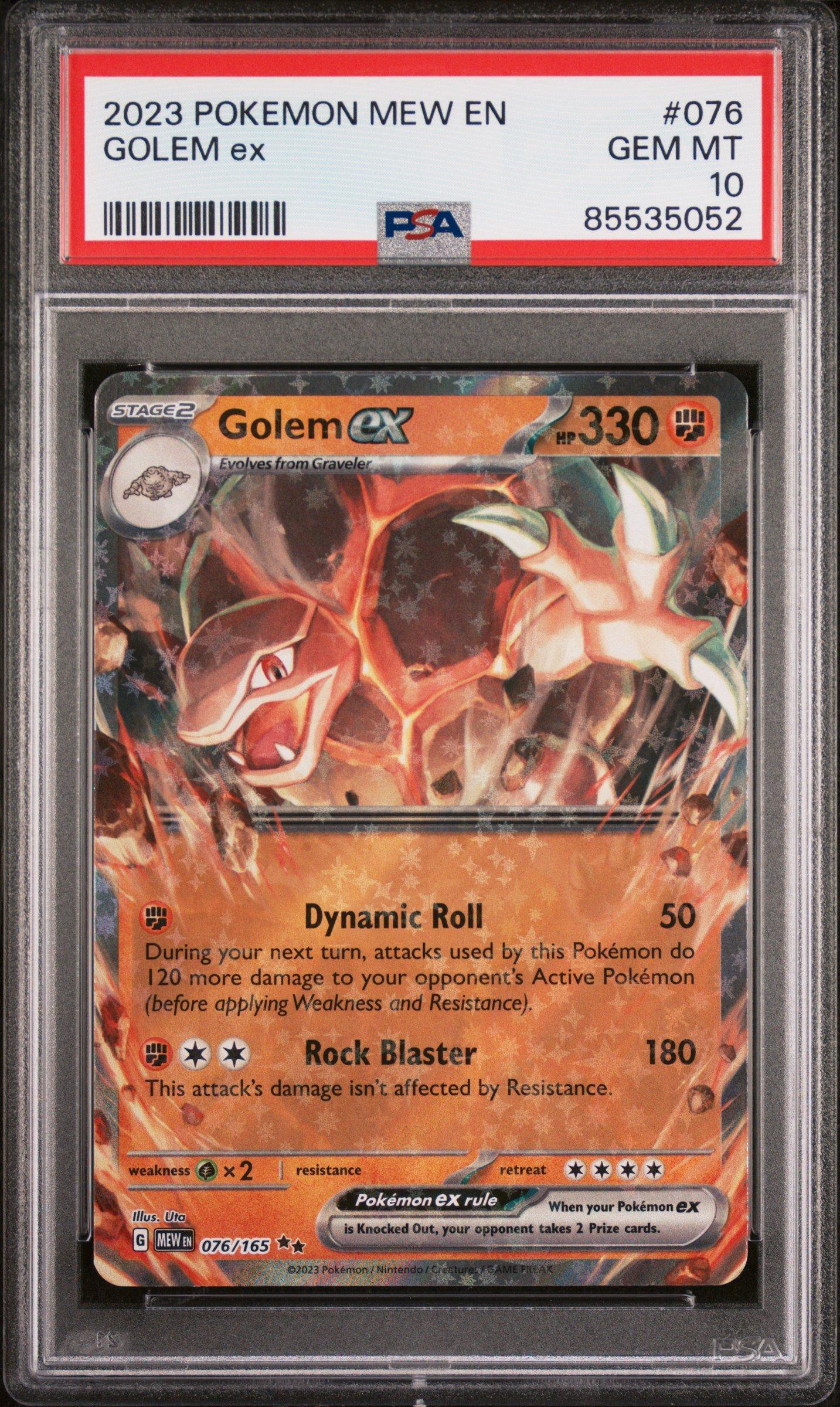 2023 Pokemon Mew En-151 Golem Ex PSA 10