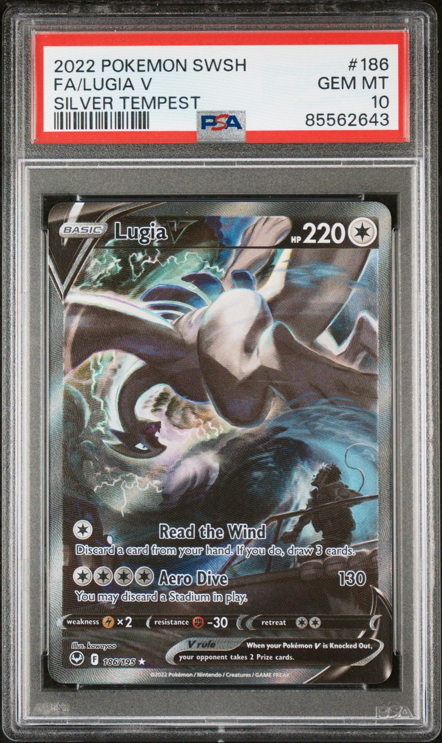 2022 Pokemon Sword & Shield Silver Tempest 186 Full Art/lugia V PSA 10 ...