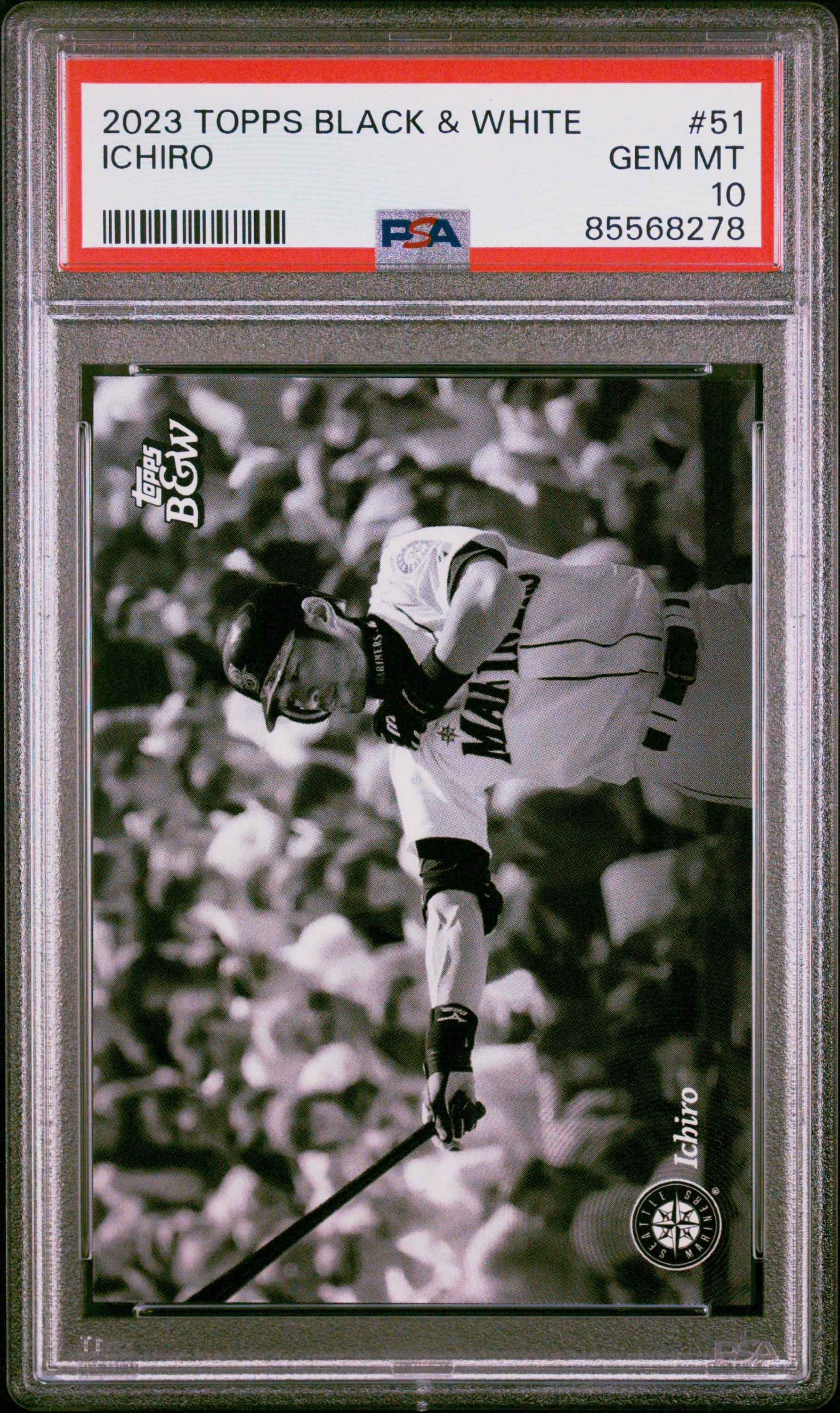 ちろチップ 2023 Topps Black And White 51 Ichiro PSA 10 Graded Card | GameStop