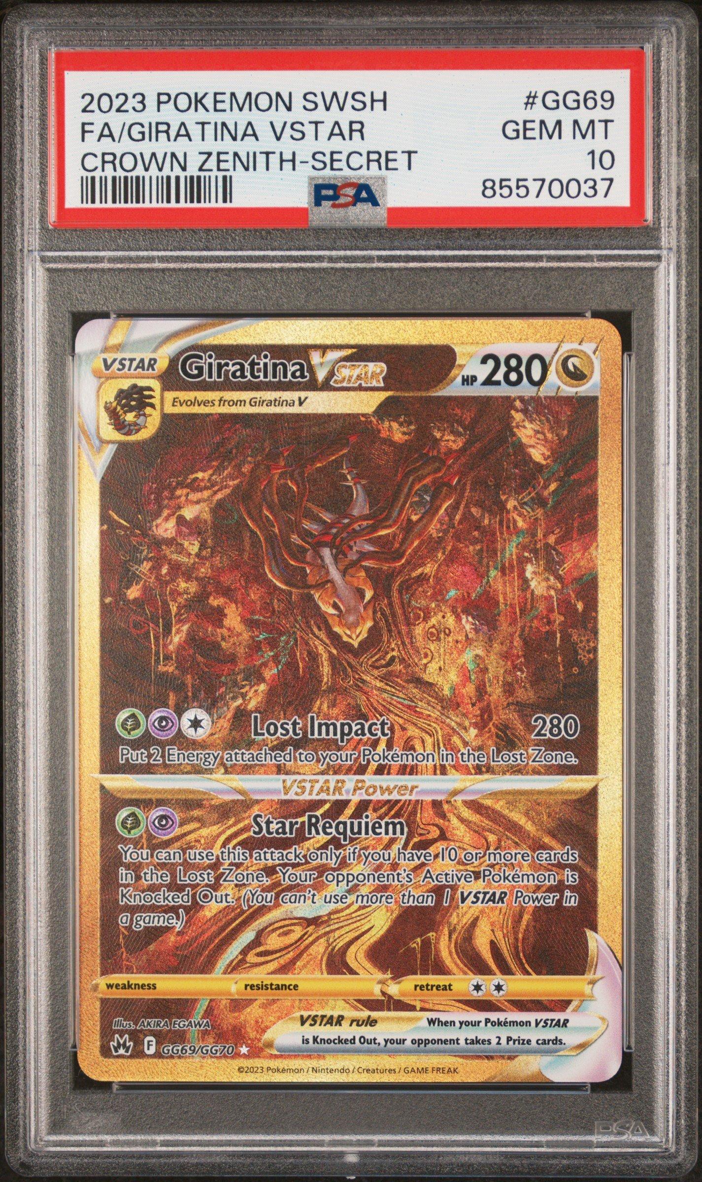 2023 Pokemon Sword And Shield Crown Zenith Gg69 Fa/giratina Vstar