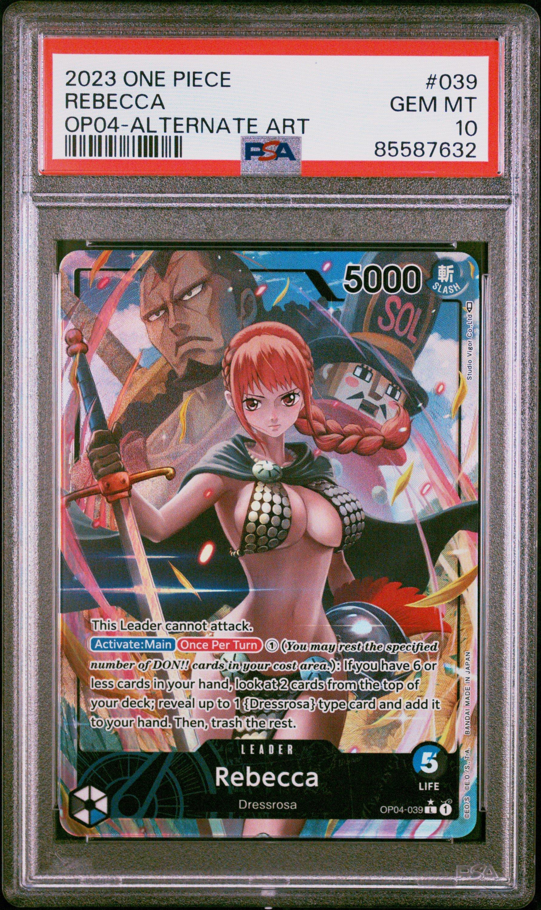 2023 One Piece Op04-kingdoms Of Intrigue 039 Rebecca Alternate Art PSA 10