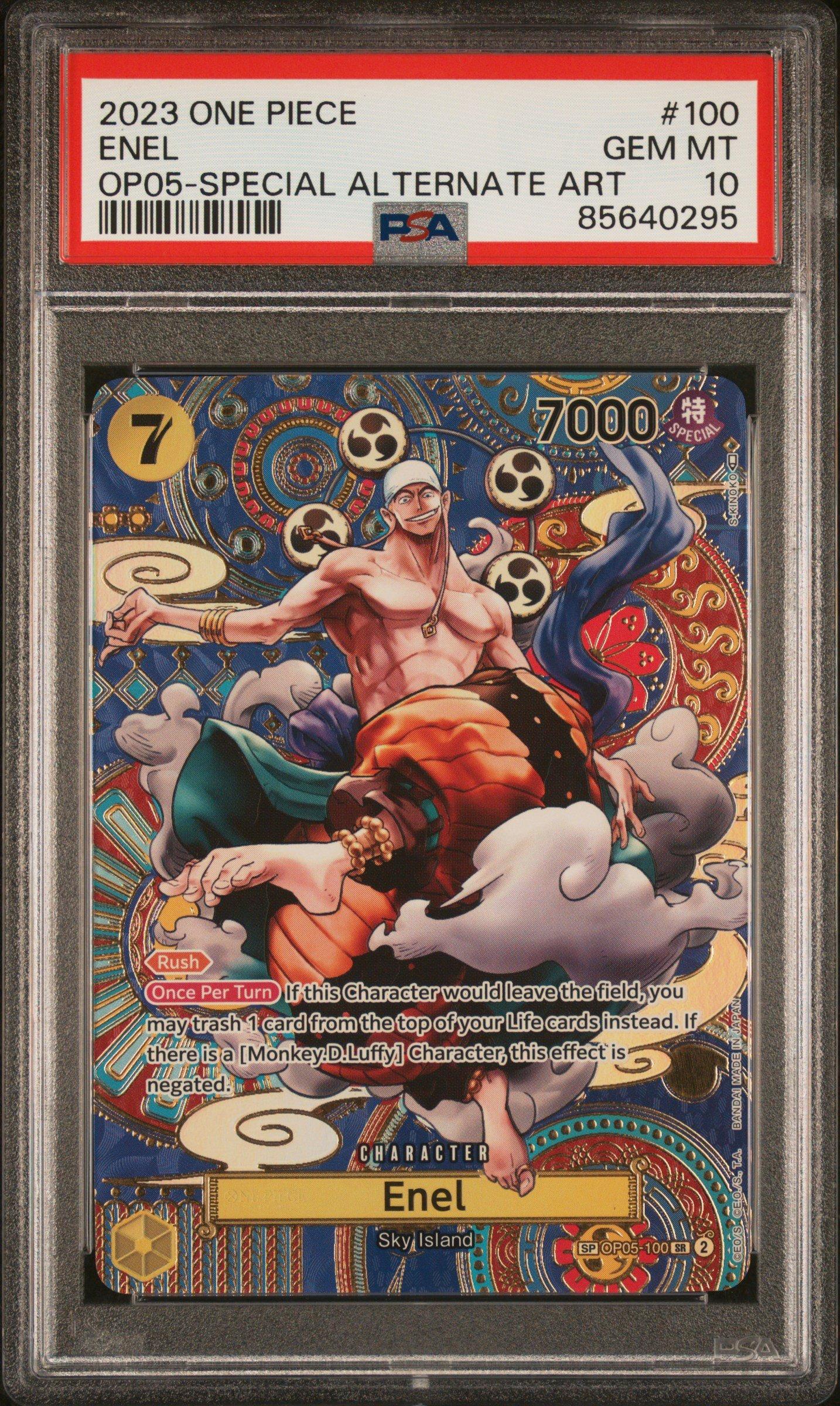 2023 One Piece Op05-awakening Of The New Era 100 Enel Special Alternate Art PSA 10