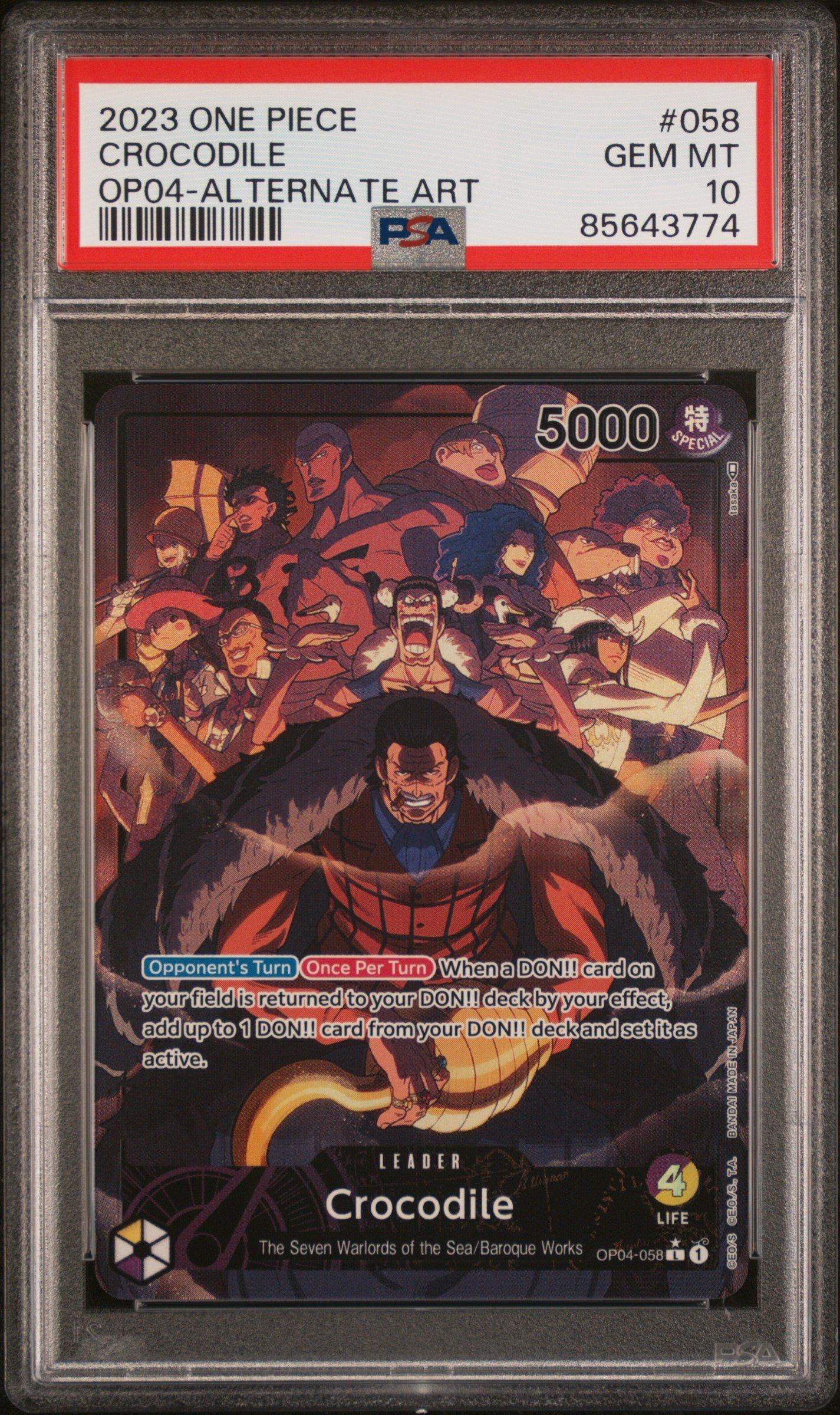 2023 One Piece Kingdoms Of Intrigue 058 Crocodile PSA 10
