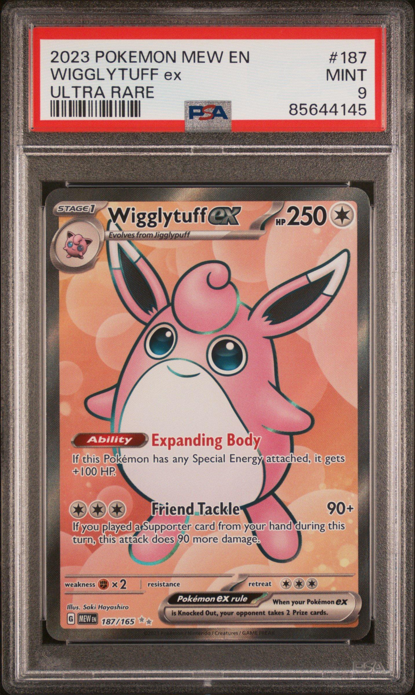 2023 Pokemon Mew En-151 187 Wigglytuff Ex Ultra Rare PSA 9