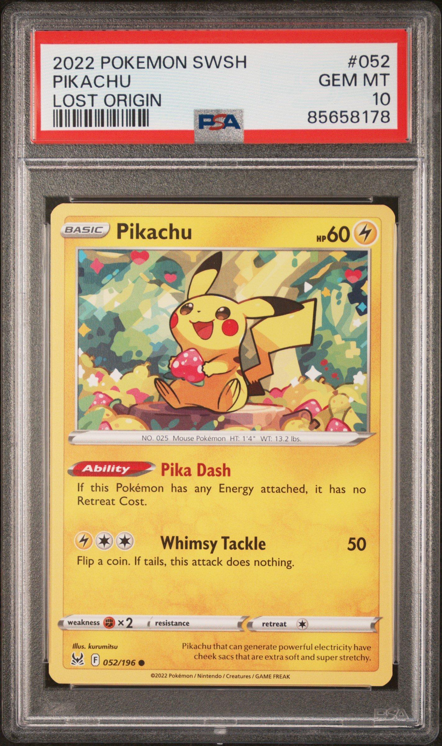 pikachu pokemon card value 2022 VMAX (Secret) (TG29/TG30) (SWSH11: Lost Origin Trainer Gallery Placeholder Image Provided 2022 Pokemon Sword & Shield