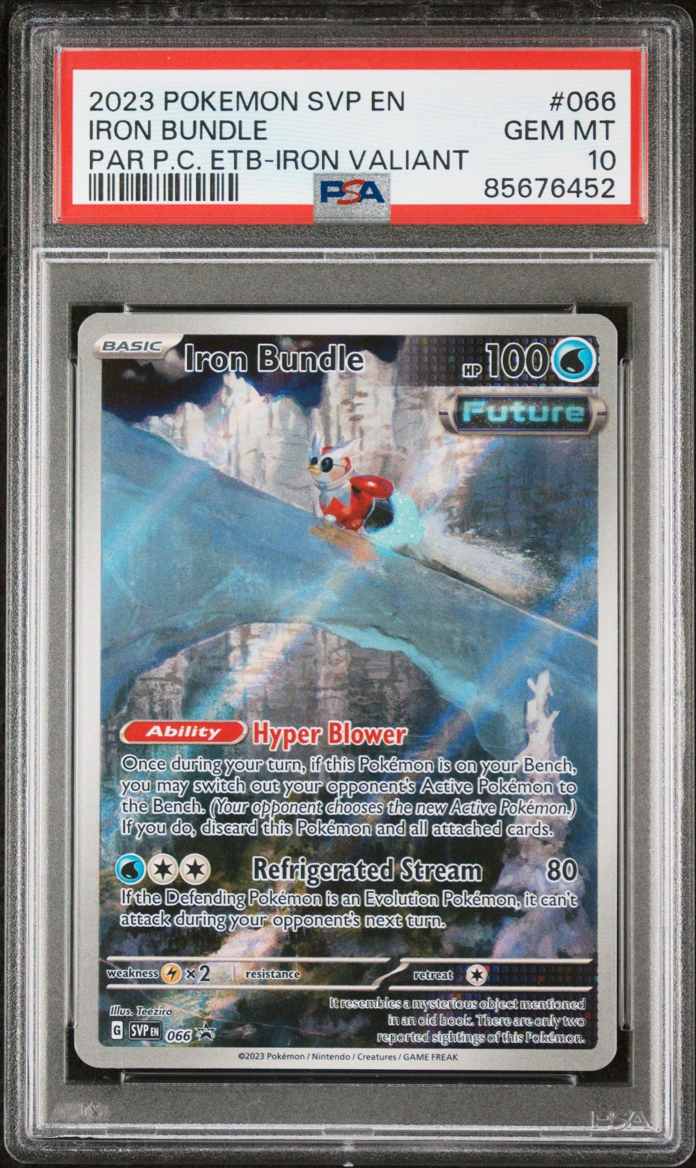 2023 Pokemon Svp En-sv Black Star Promo 066 Iron Bundle Paradox Rift Pokemon Center Elite Trainer Box-iron Valiant PSA 10
