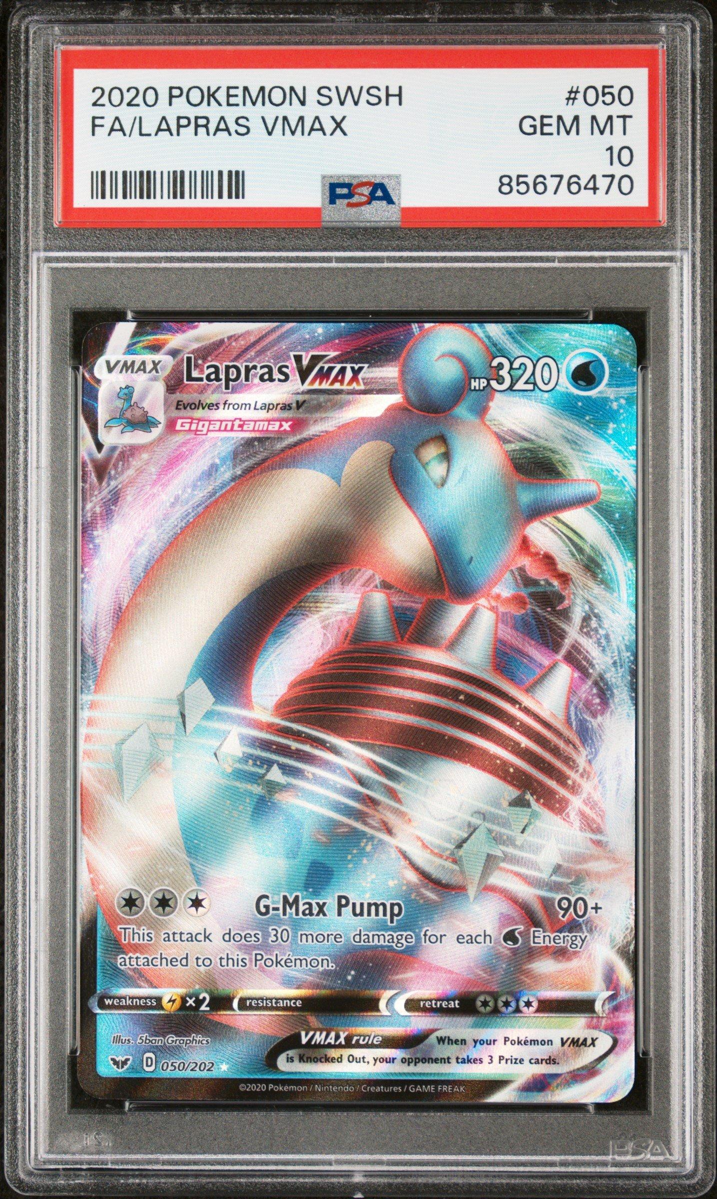 lapras vmax pokemon card - SV111/SV122 - Shining Fates Max Pump (90+) This attack does 30 more damage for each Water Energy attached to this Pokmon Pokemon Single Card Sword &