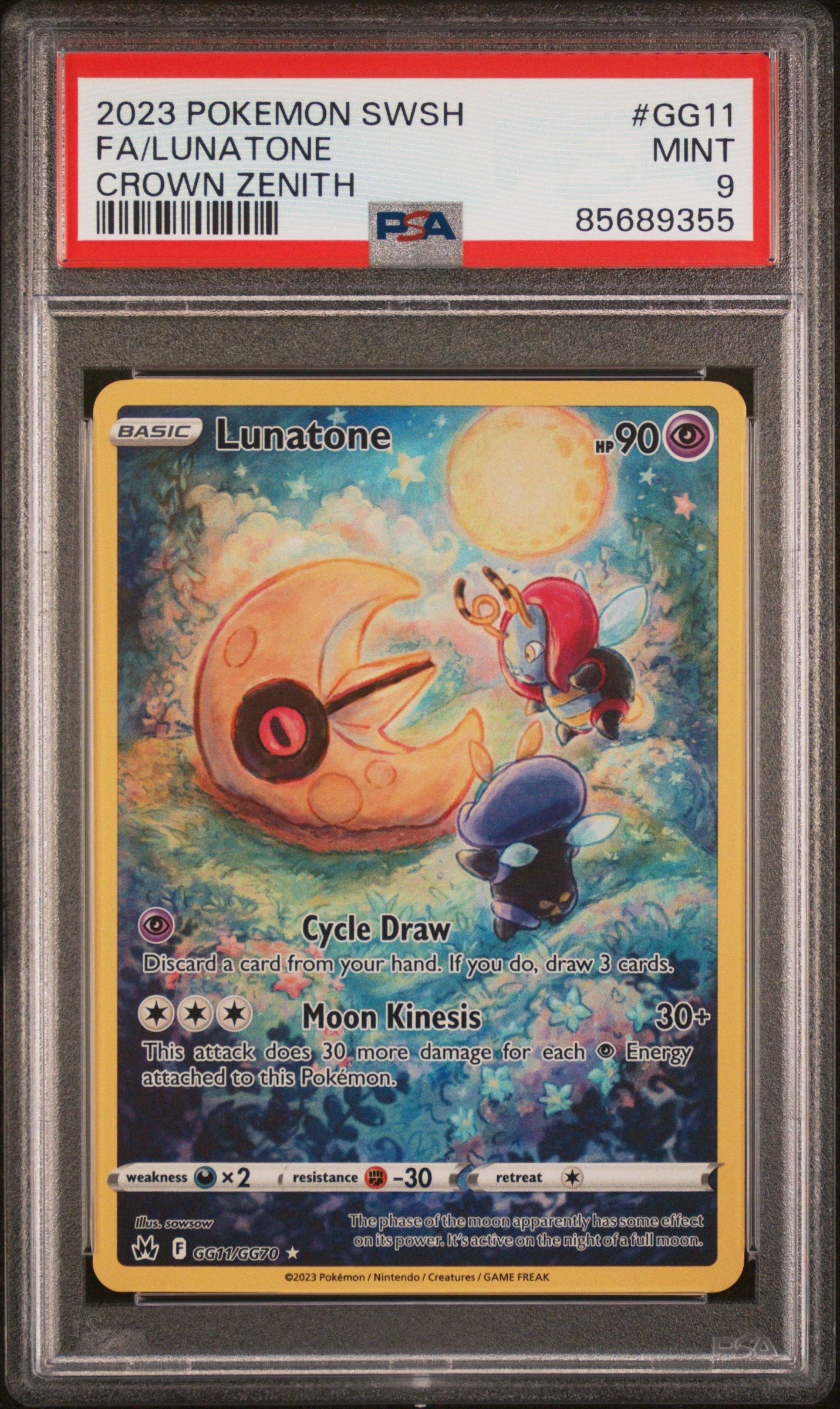 2023 Pokemon Sword And Shield Crown Zenith Gg11 Full Art/lunatone