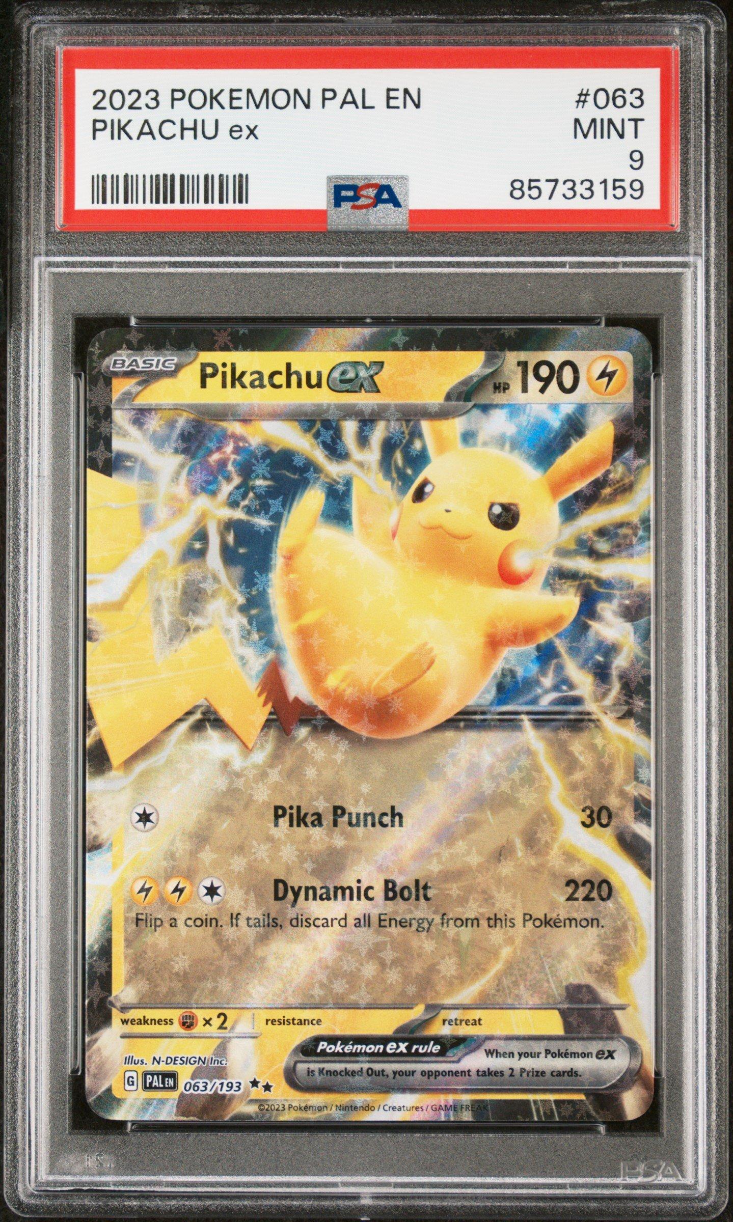 2023 Pokemon Pal En-paldea Evolved 063 Pikachu Ex PSA 9 Graded