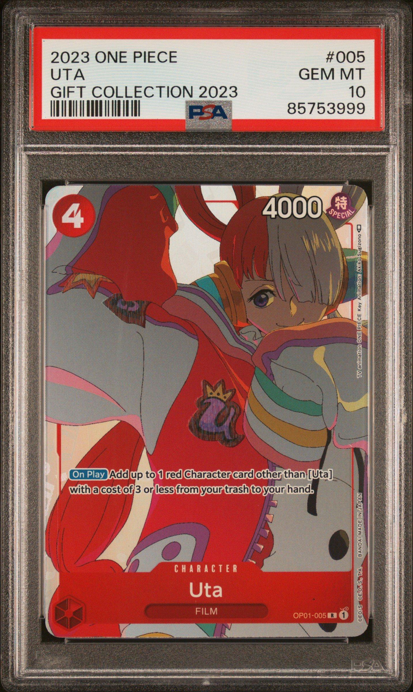 2023 One Piece Gift Collection 2023 005 Uta PSA 10 Graded Card