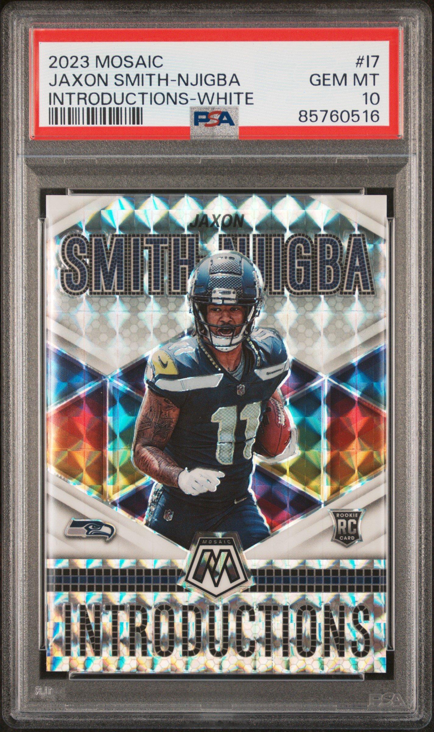 2023 Panini Mosaic Introductions I7 Jaxon Smith-njigba White PSA