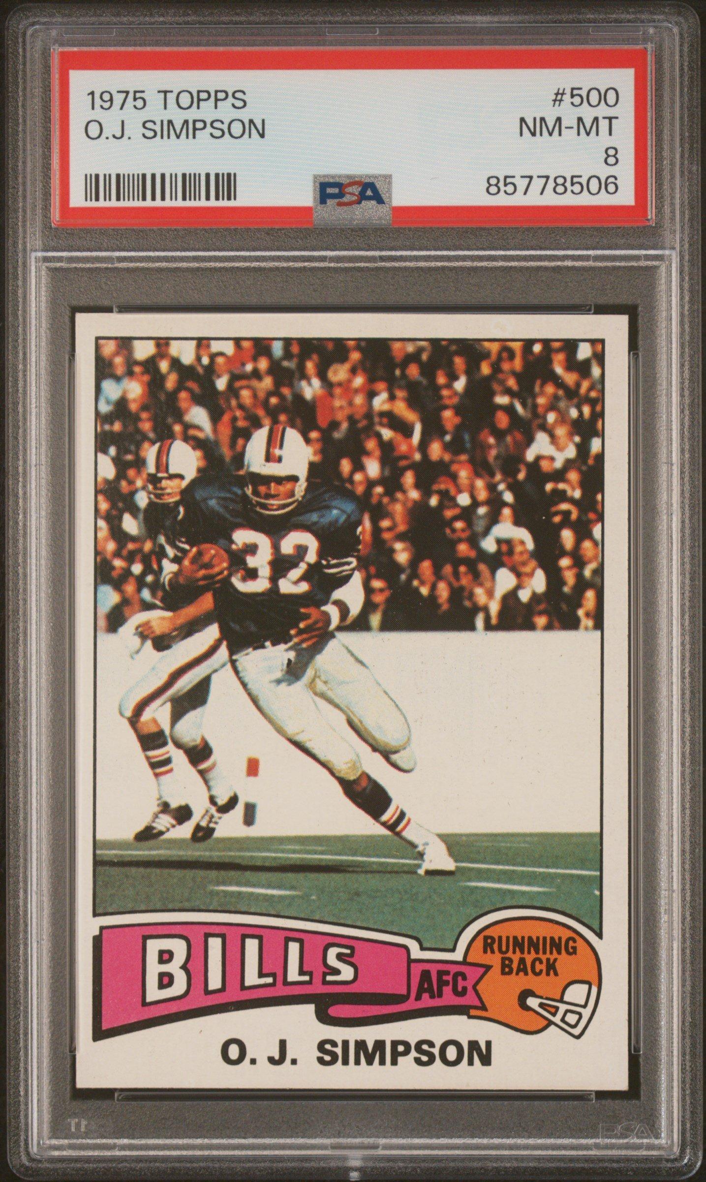 1975 Topps 500 O.j. Simpson PSA 8