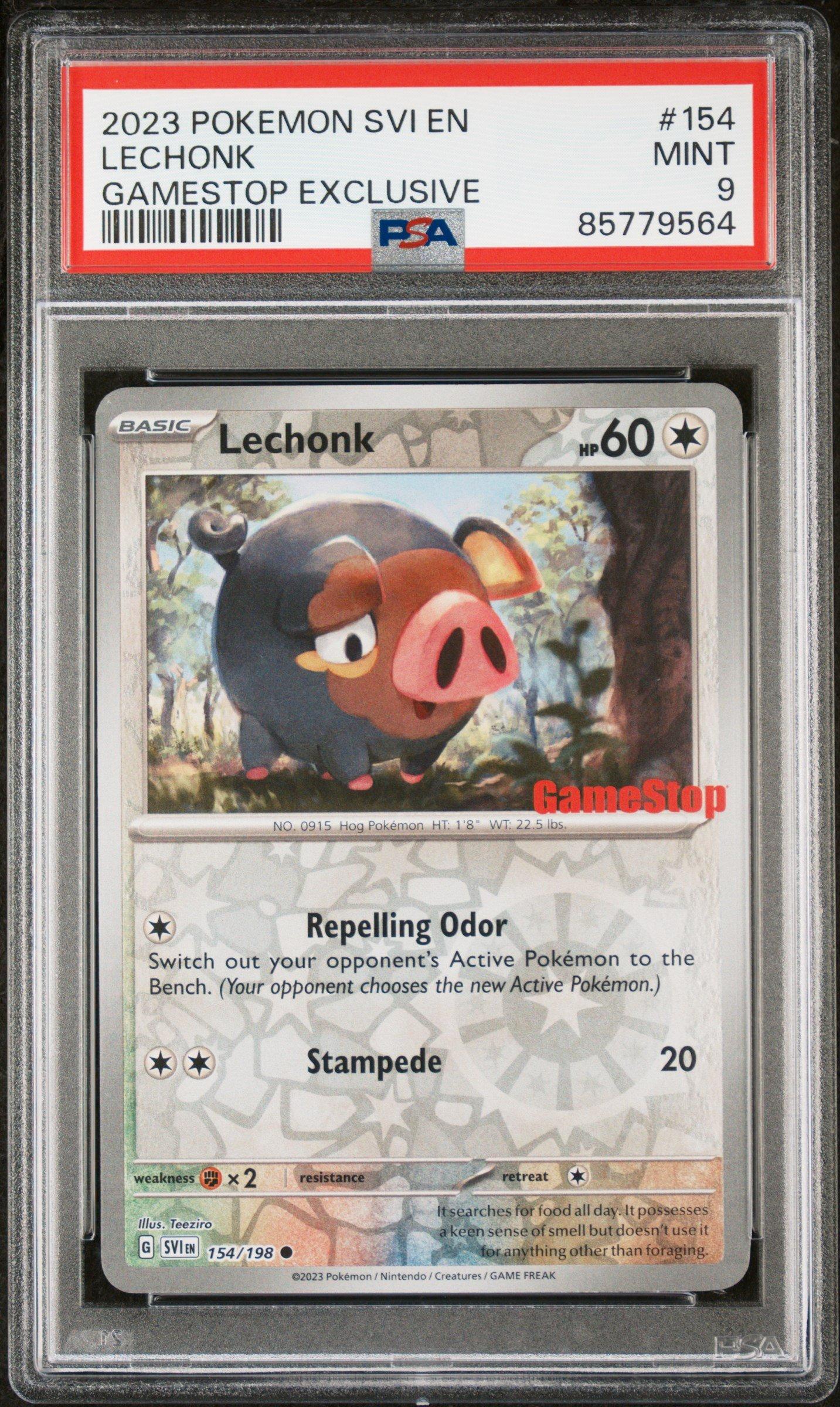K♡ Lechonk 154/198 Pokemon Scarlet Violet Sealed Gamestop Promo