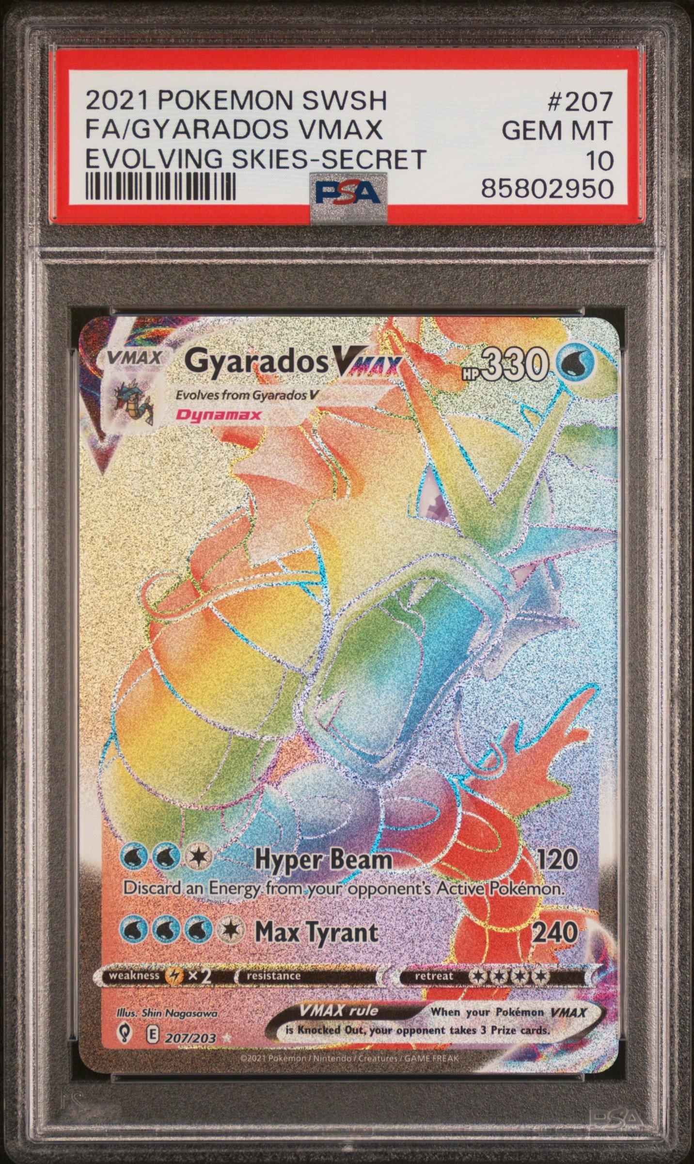 2021 Pokemon Sword & Shield Evolving Skies 207 Full Art/gyarados Vmax  Secret PSA 10 Graded Card | GameStop