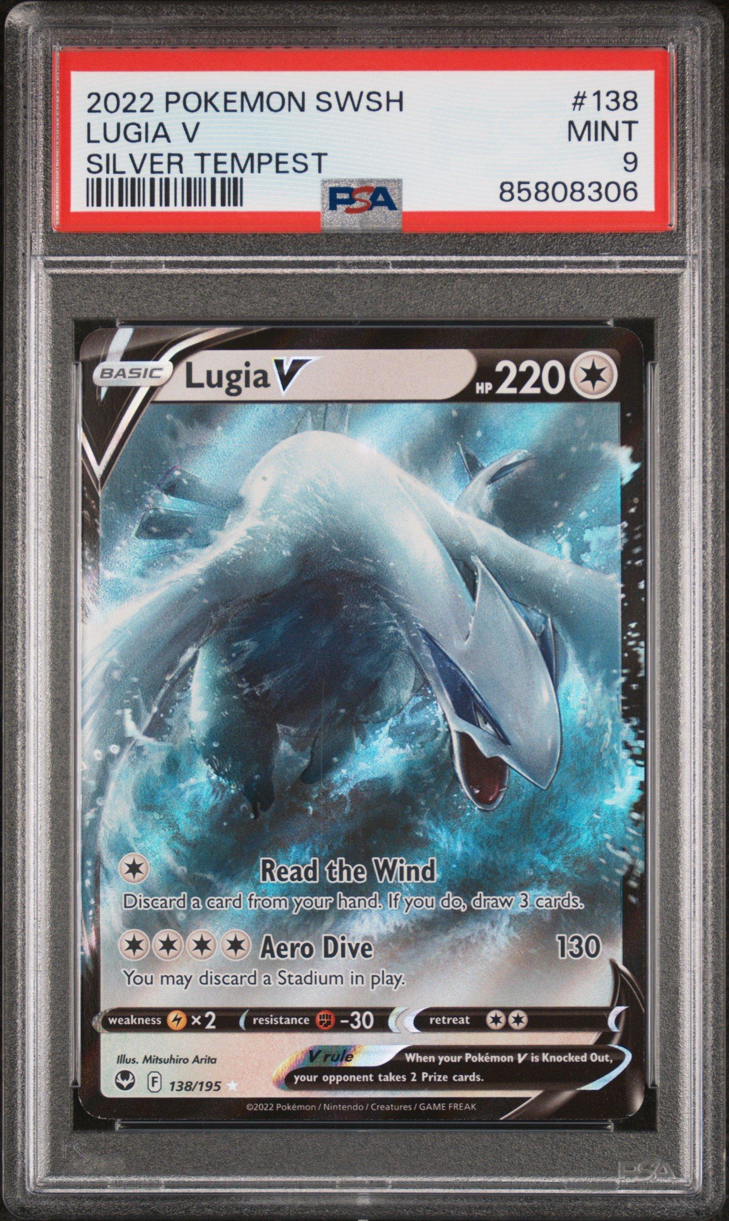pokemon tcg silver tempest 138 195 lugia v card - 138/195 Ultra Rare Colorless Aero Dive (130) You may discard a Stadium in play 2022 Pokemon Sword & Shield