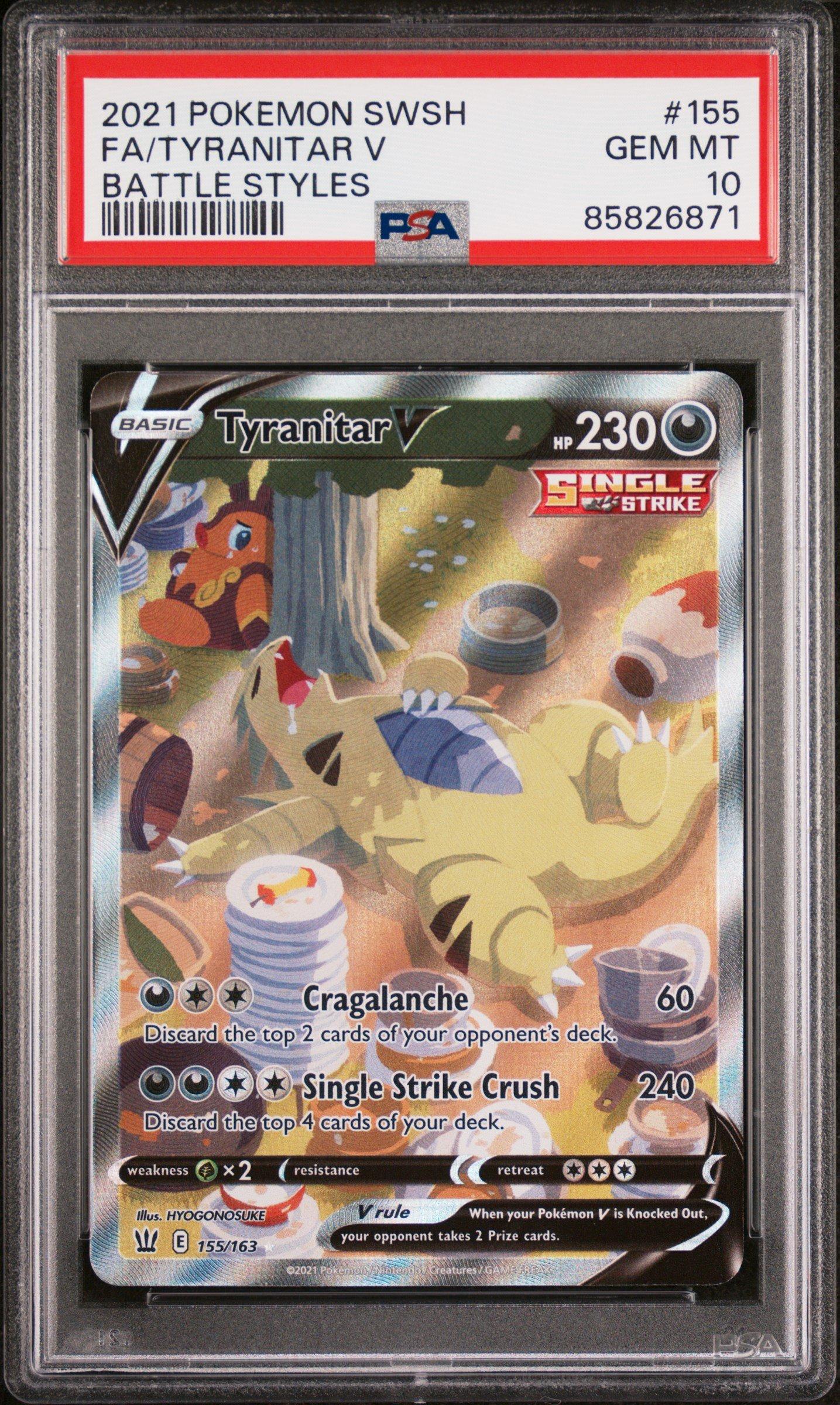 2021 Pokemon Sword & Shield Battle Styles 155 Full Art/tyranitar V