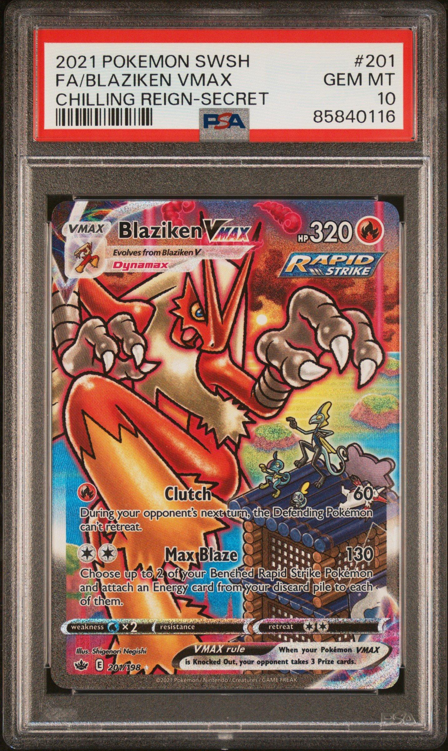 2021 Pokemon Sword & Shield Chilling Reign 201 Full Art/blaziken