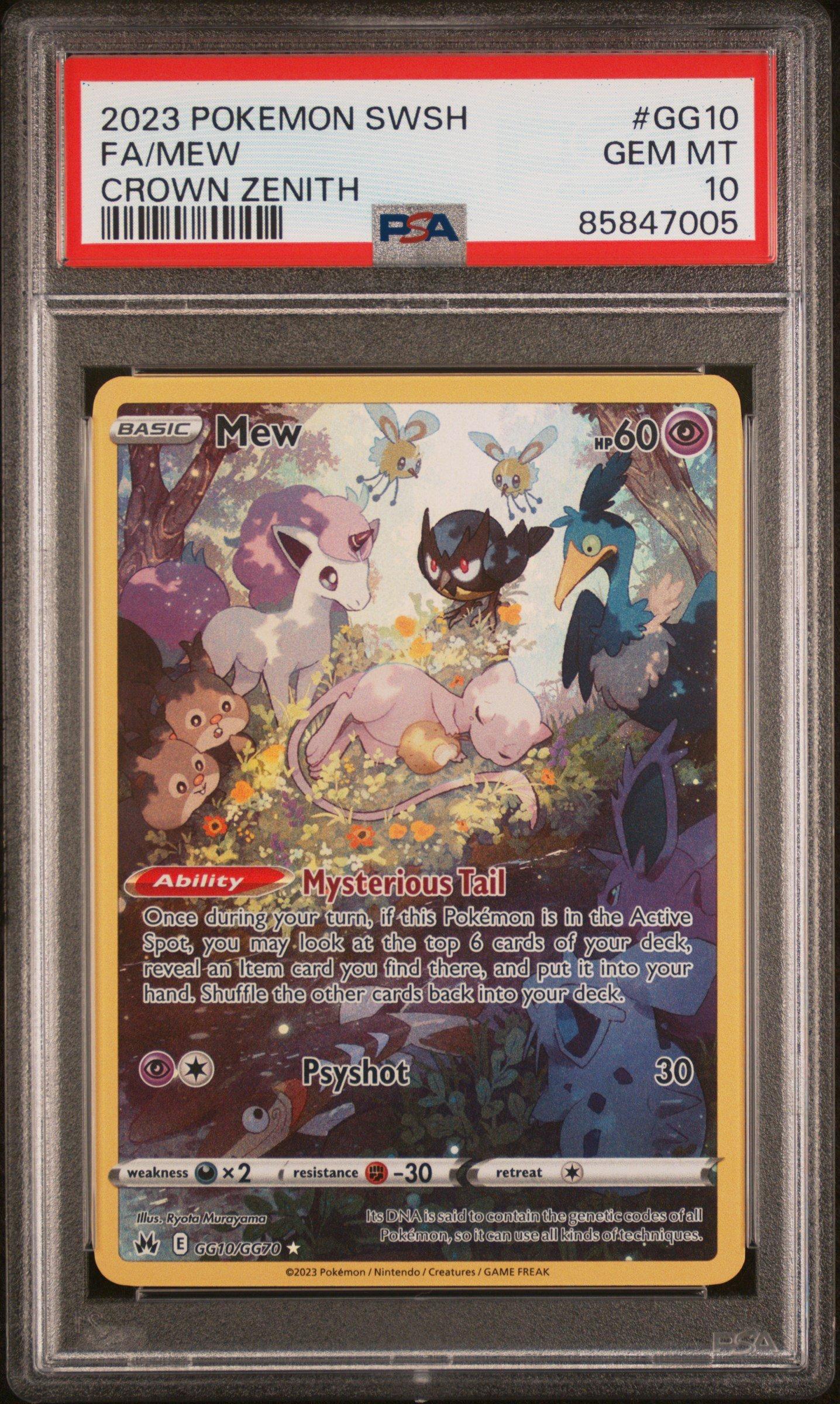 2023 Pokemon Sword And Shield Crown Zenith Gg10 Full Art/mew PSA