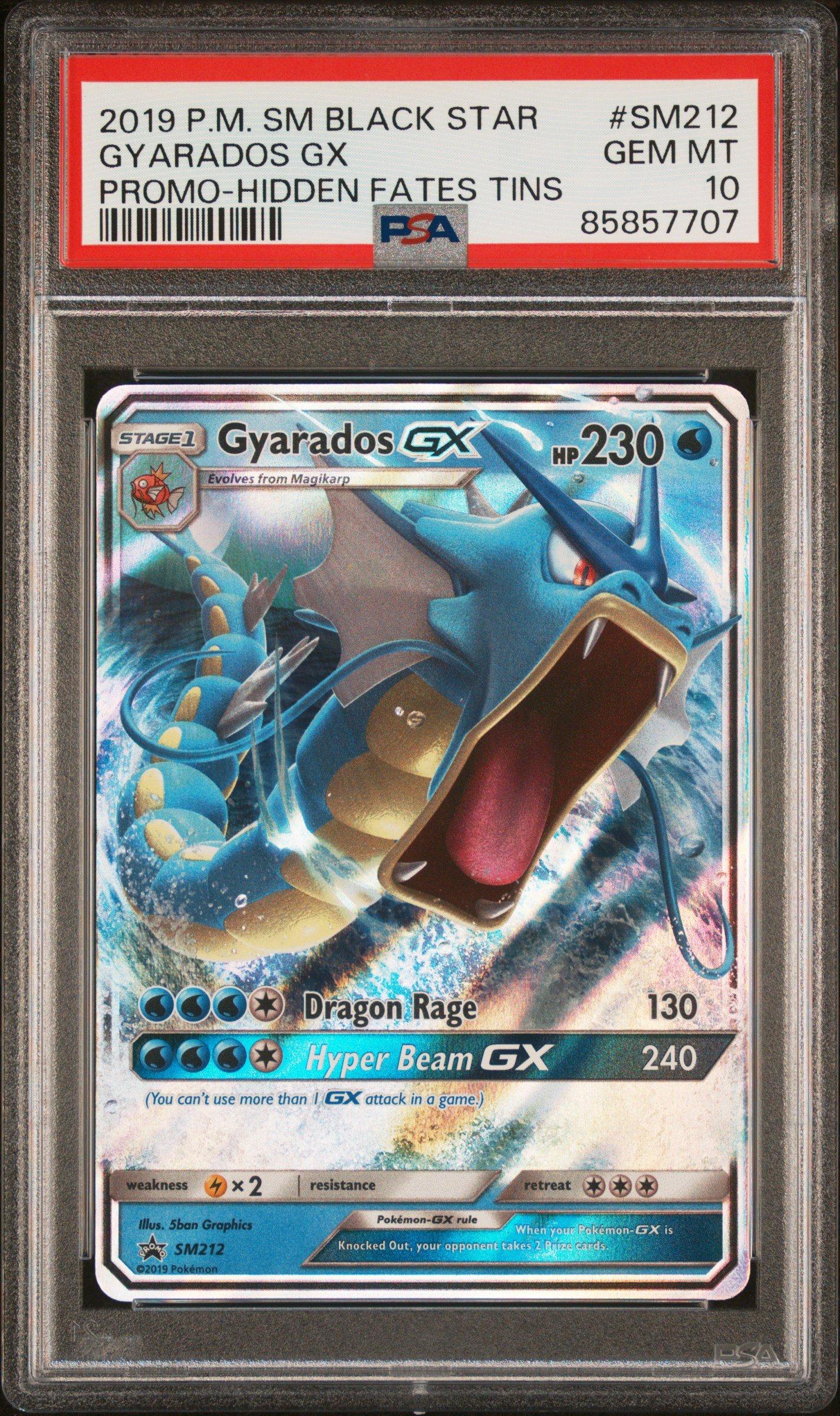 2019 Pokemon Sm Black Star Promo Sm212 Gyarados Gx Hidden Fates