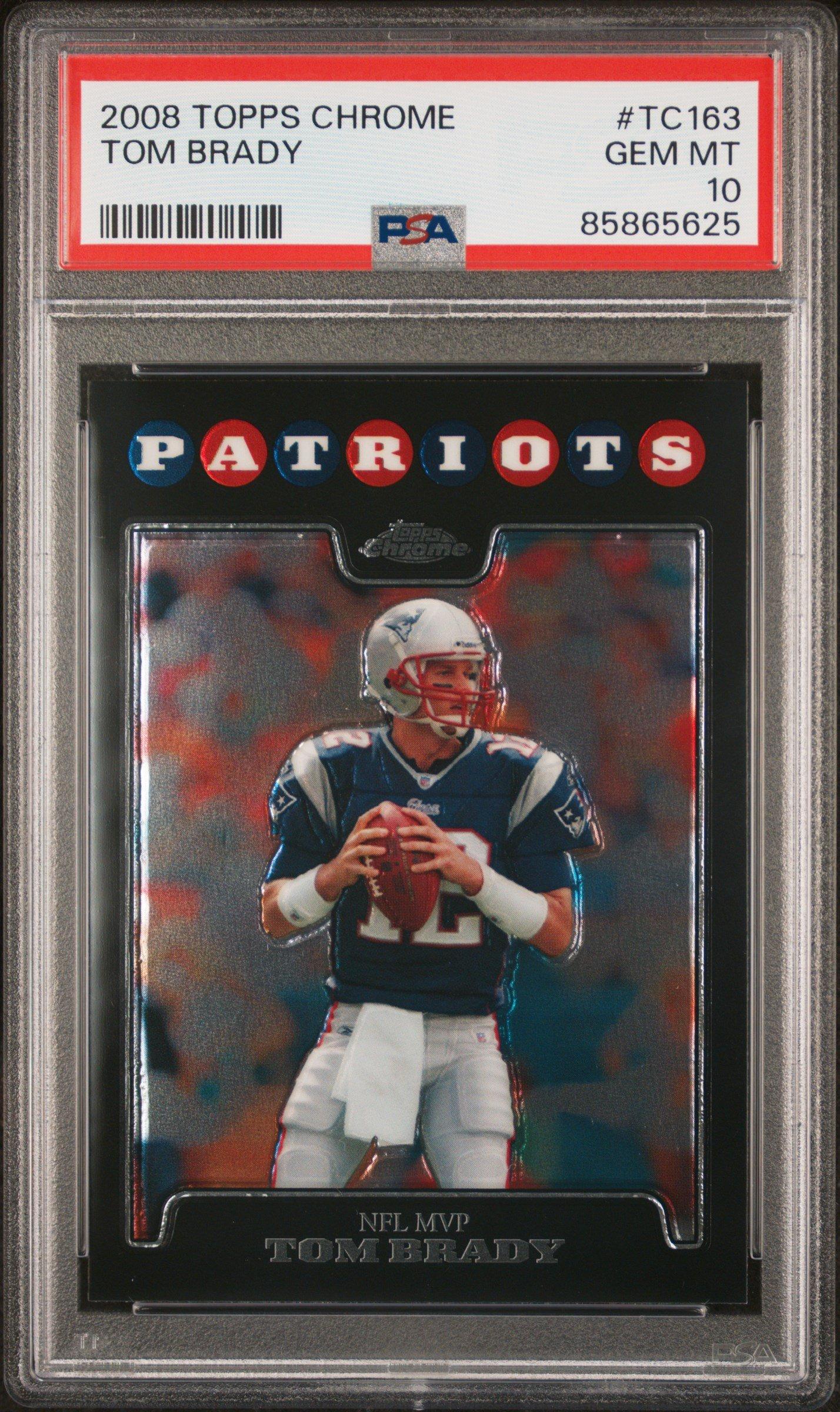 2008 Topps Chrome Tc163 Tom Brady PSA 10