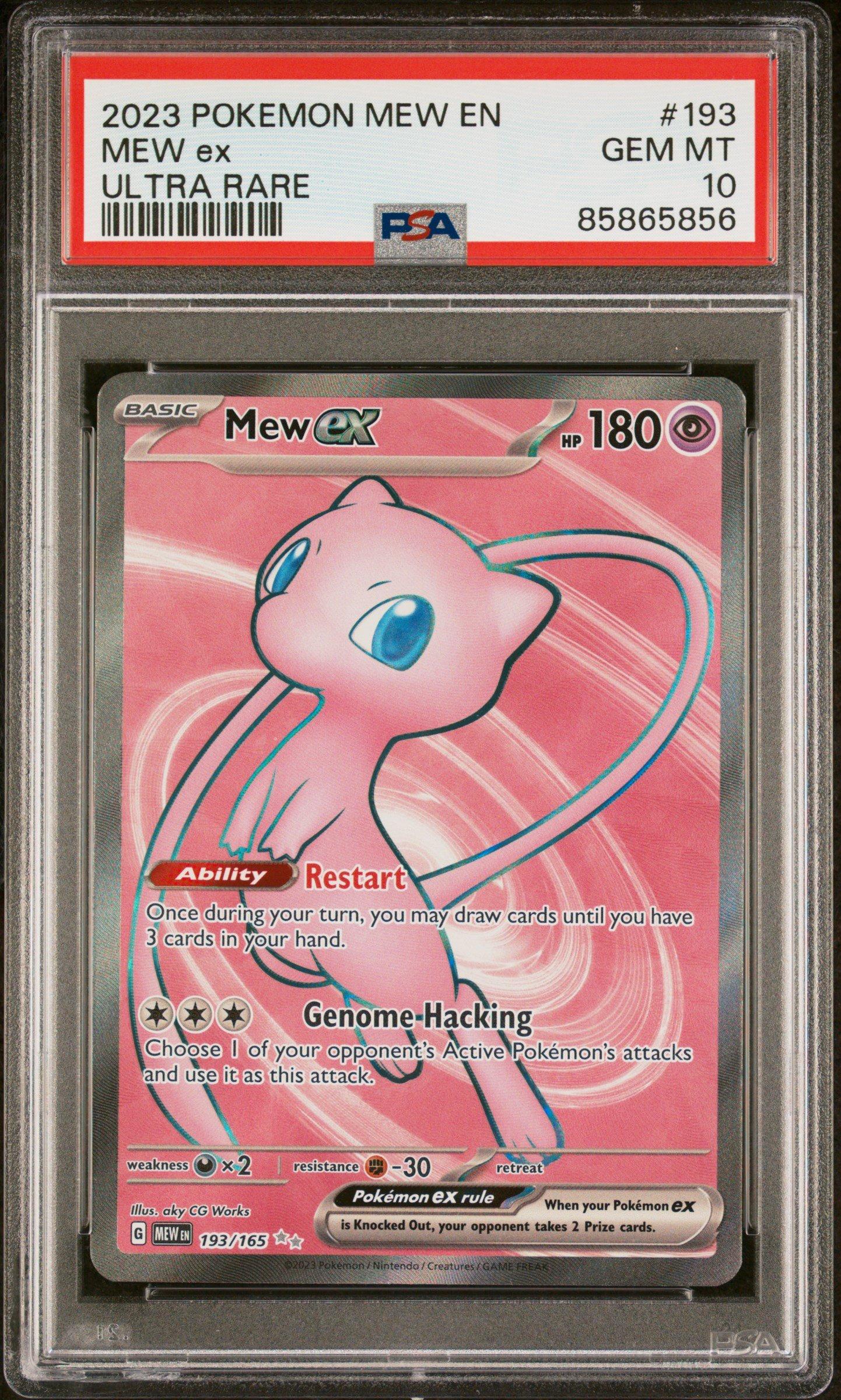 2023 Pokemon Mew En-151 193 Mew Ex Ultra Rare PSA 10 Graded Card