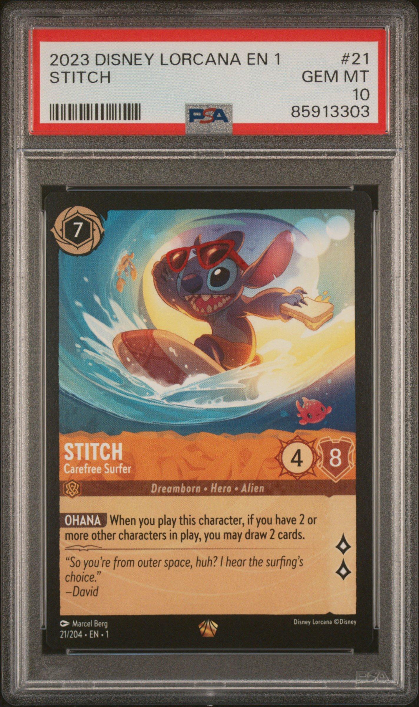 2023 Disney Lorcana En 1-the First Chapter 21 Stitch - Carefree