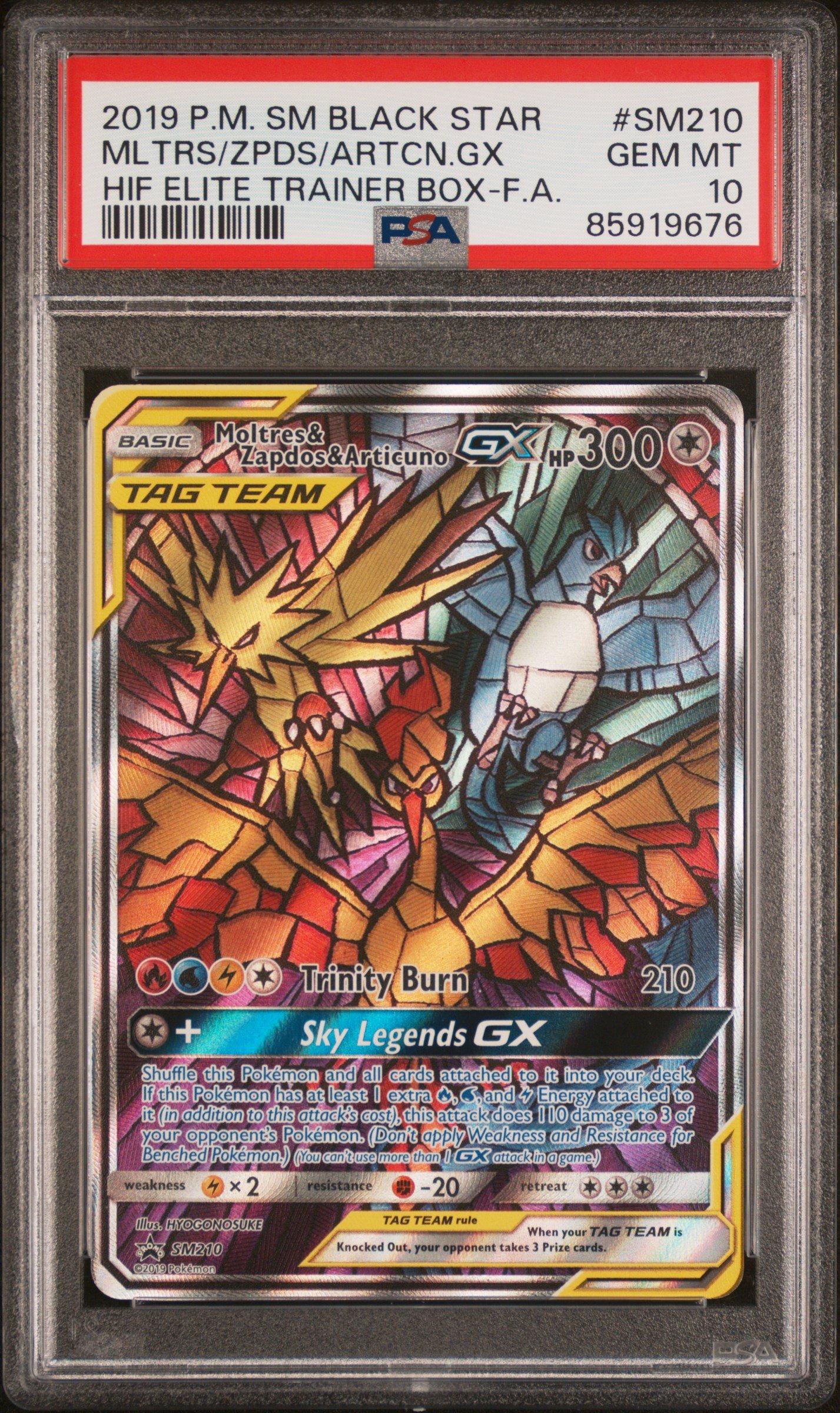 2019 Pokemon Sm Black Star Promo Sm210 Full Art/moltres & Zapdos