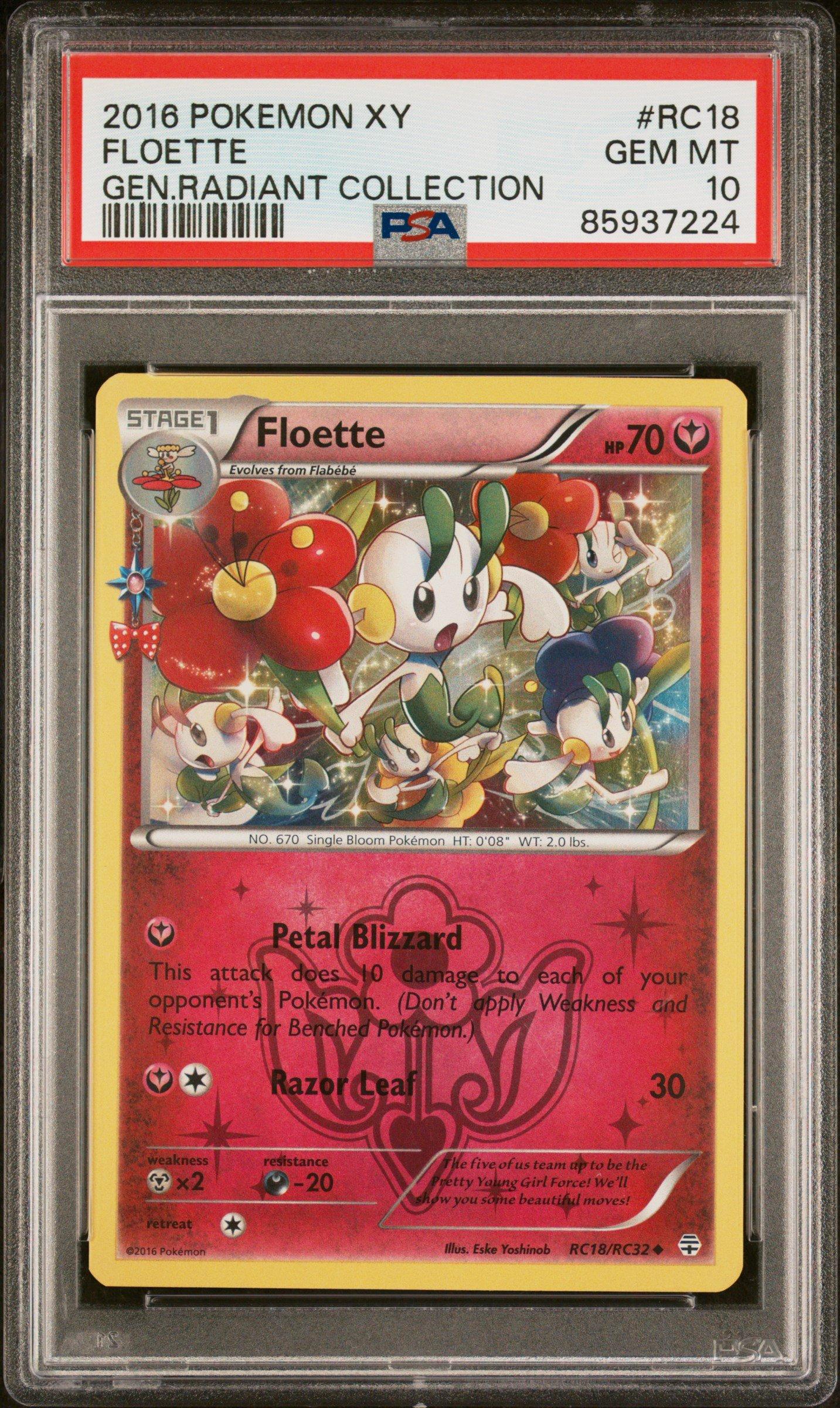 2016 Pokemon Xy Generations Radiant Collection Rc18 Floette PSA 10