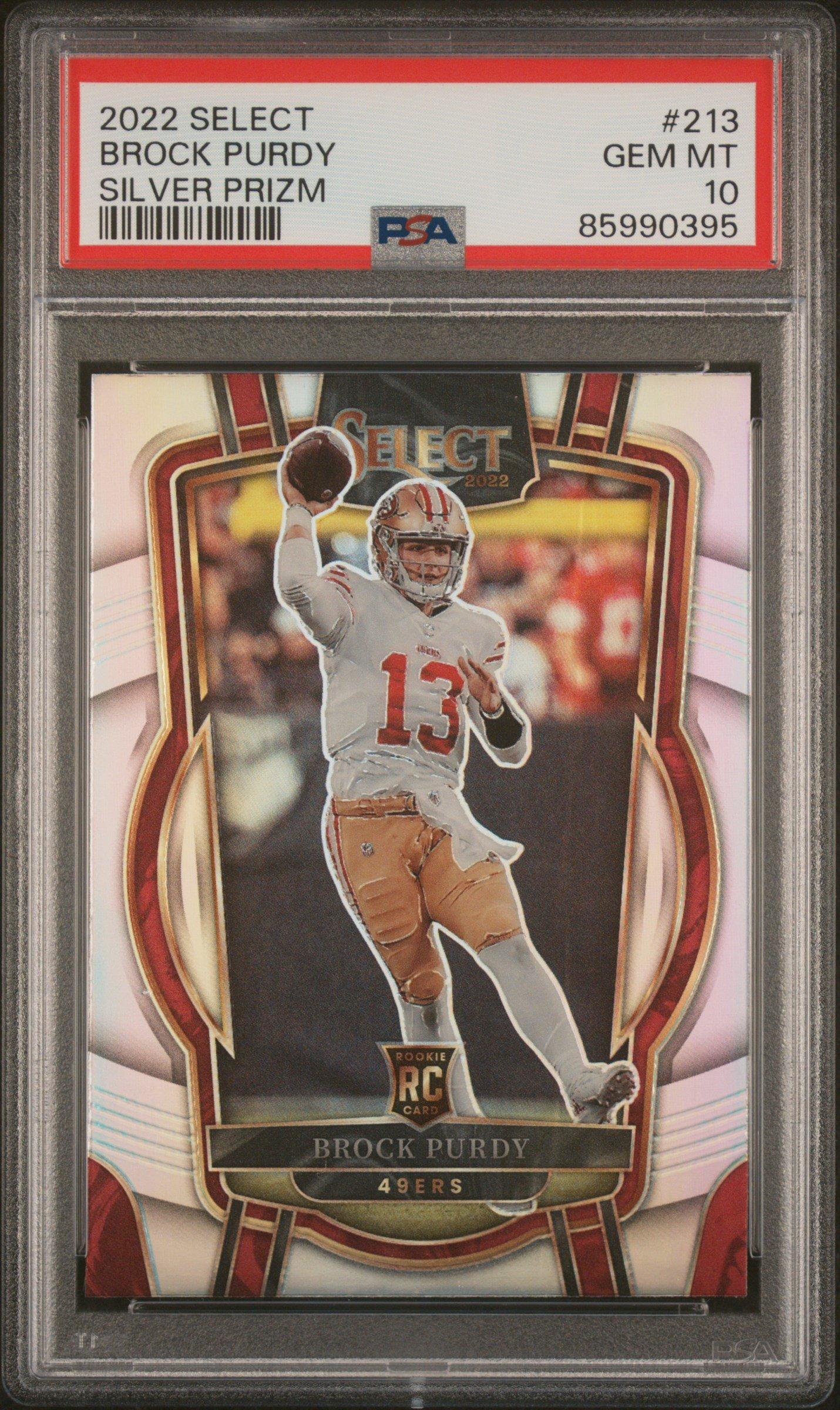 2022 Panini Select 213 Brock Purdy Silver Prizm PSA 10