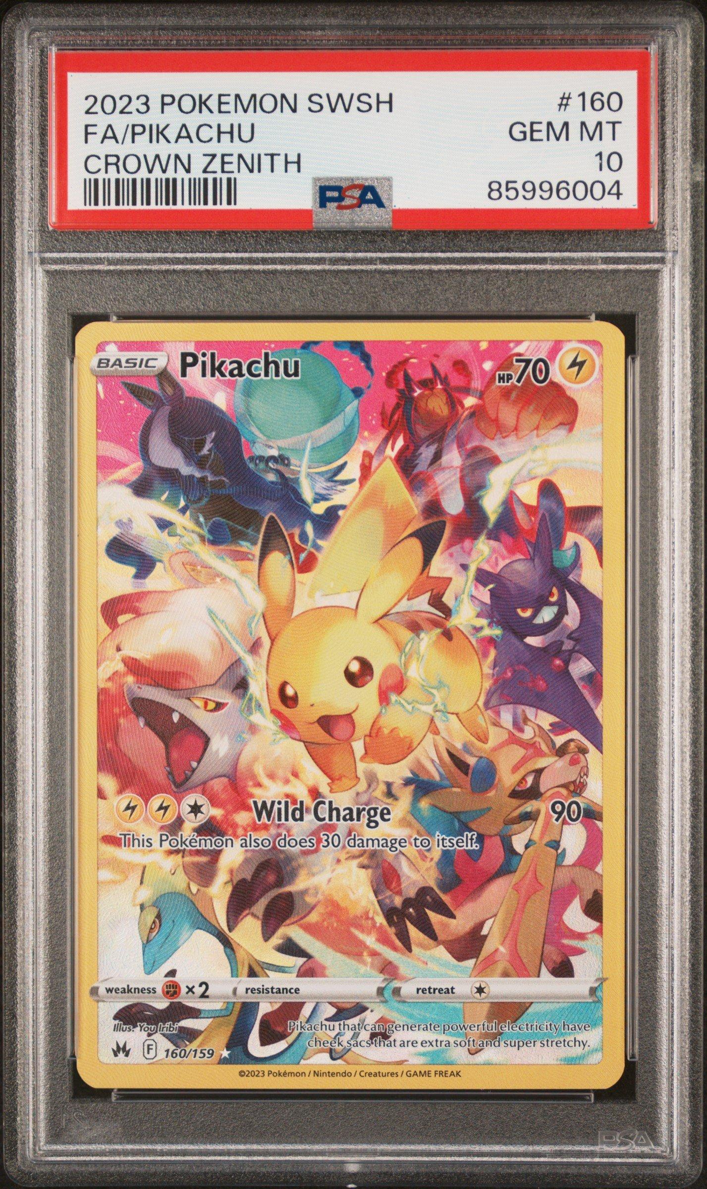 2023 Pokemon Sword And Shield Crown Zenith 160 Full Art/pikachu