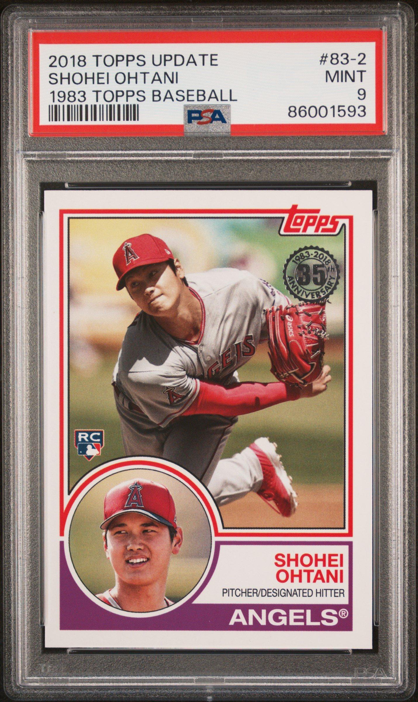 2018 Topps Update 1983 Topps Baseball 83-2 Shohei Ohtani PSA 9