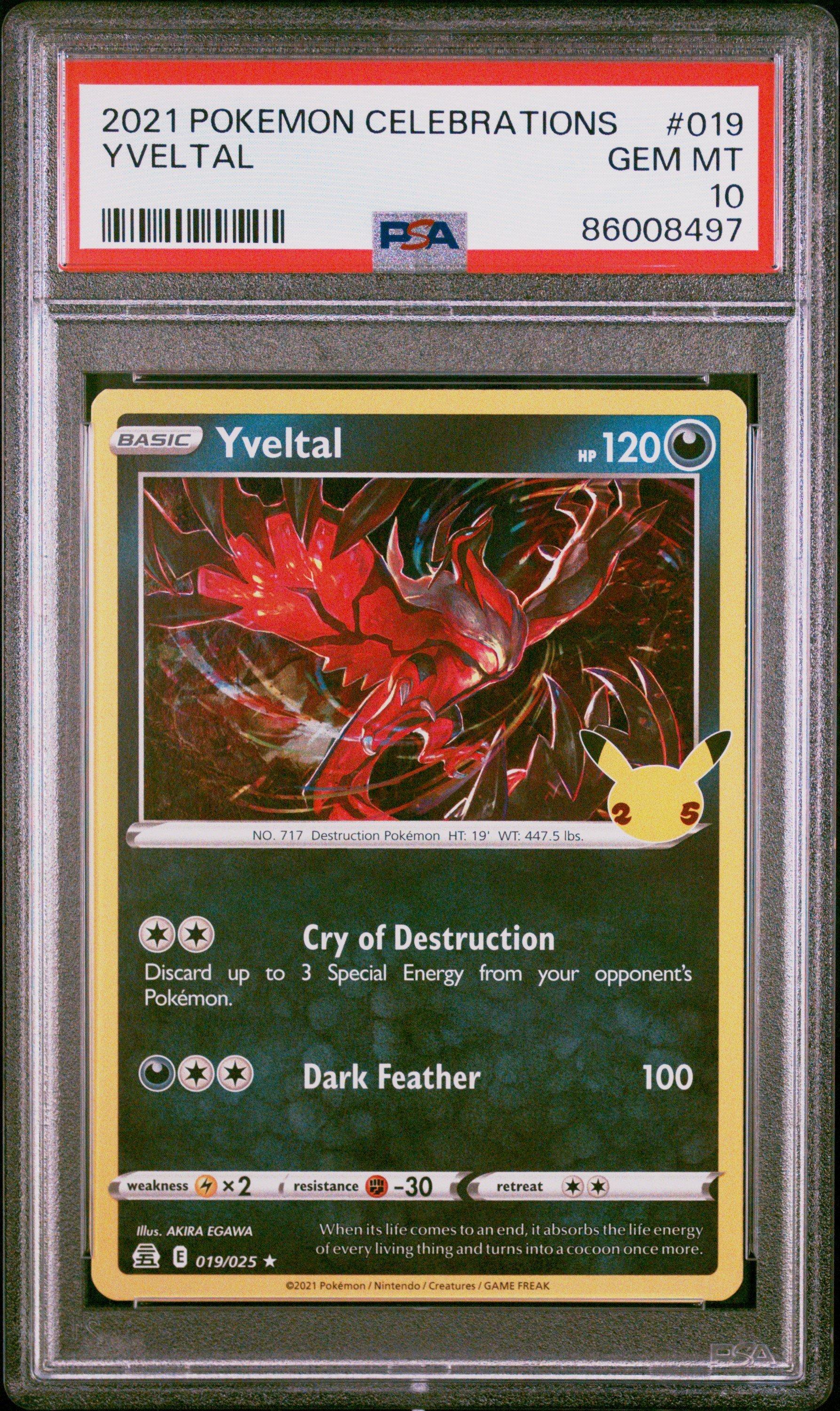 2021 Pokemon Celebrations 019 Yveltal PSA 10 | GameStop