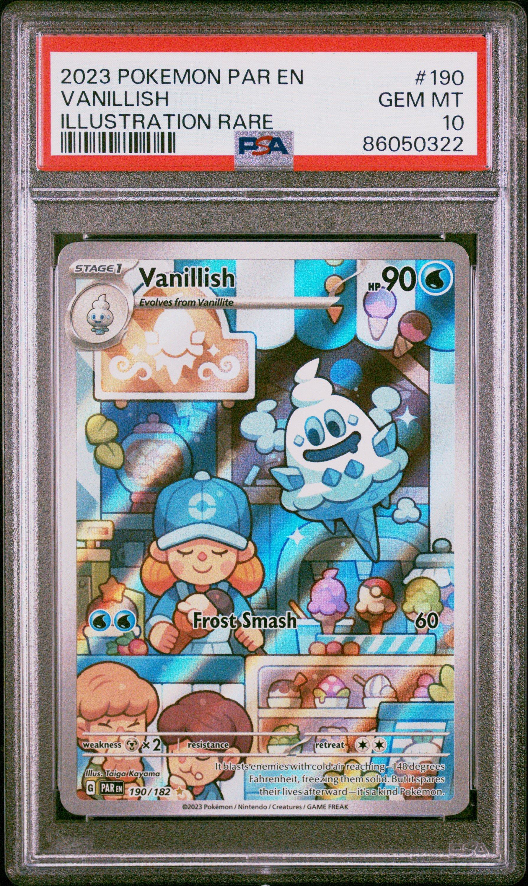 2023 Pokemon Par En-paradox Rift 190 Vanillish Illustration Rare PSA 10