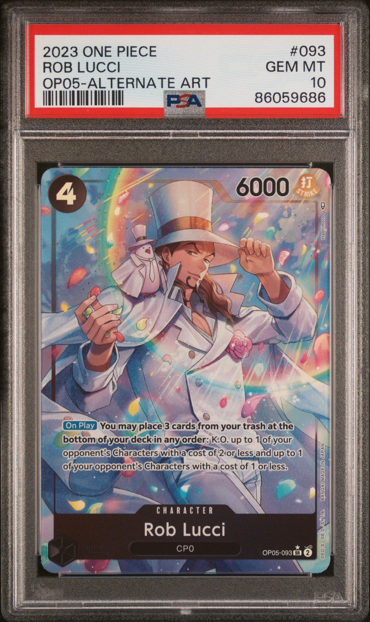 ワンピース カードゲーム 2023 ONE PIECE ROB LUCCI PSA10 2023 One Piece Awakening Of The New Era 093 Rob Lucci Alternate