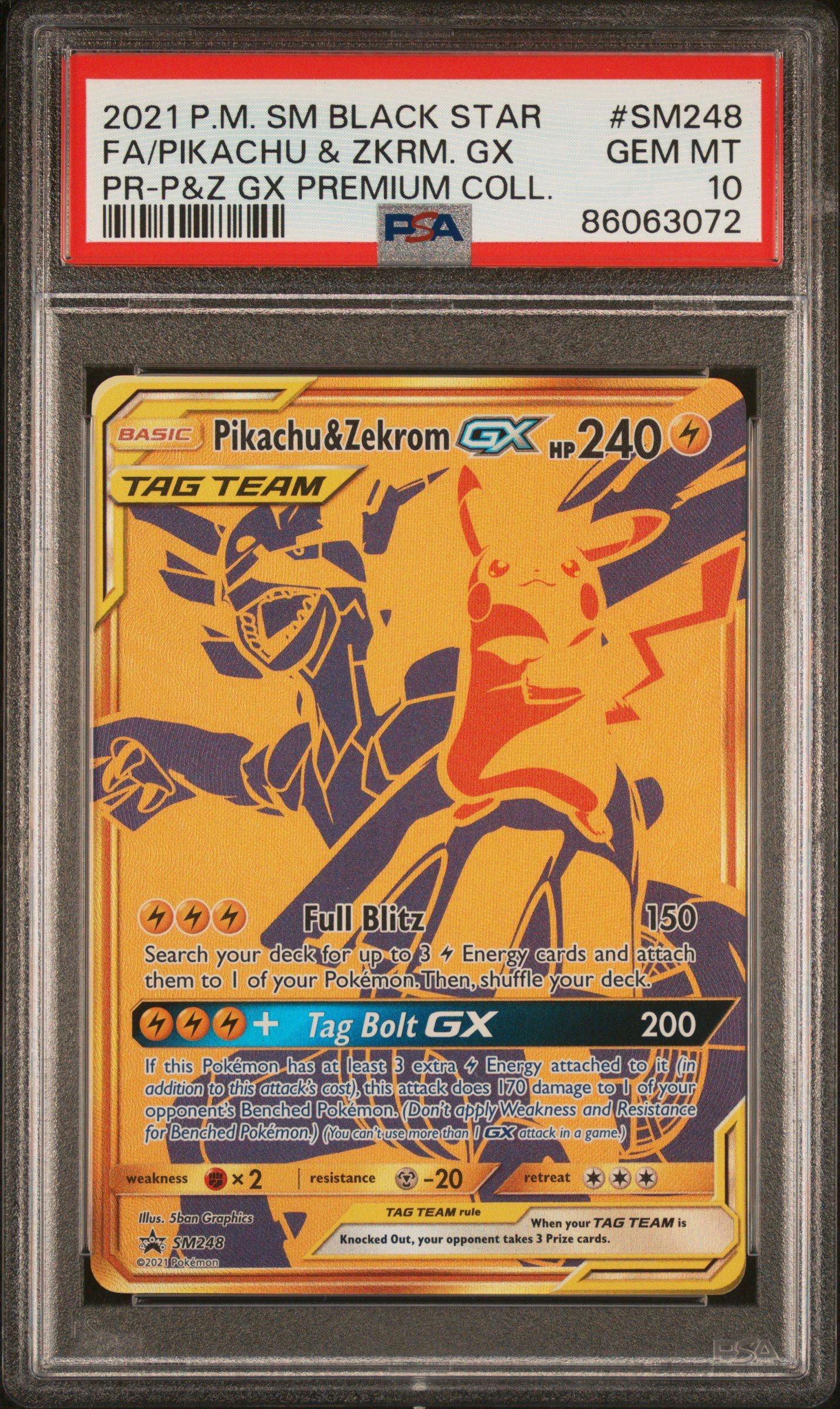 2021 Pokemon Sm Black Star Promo Sm248 Full Art/pikachu & Zekrom