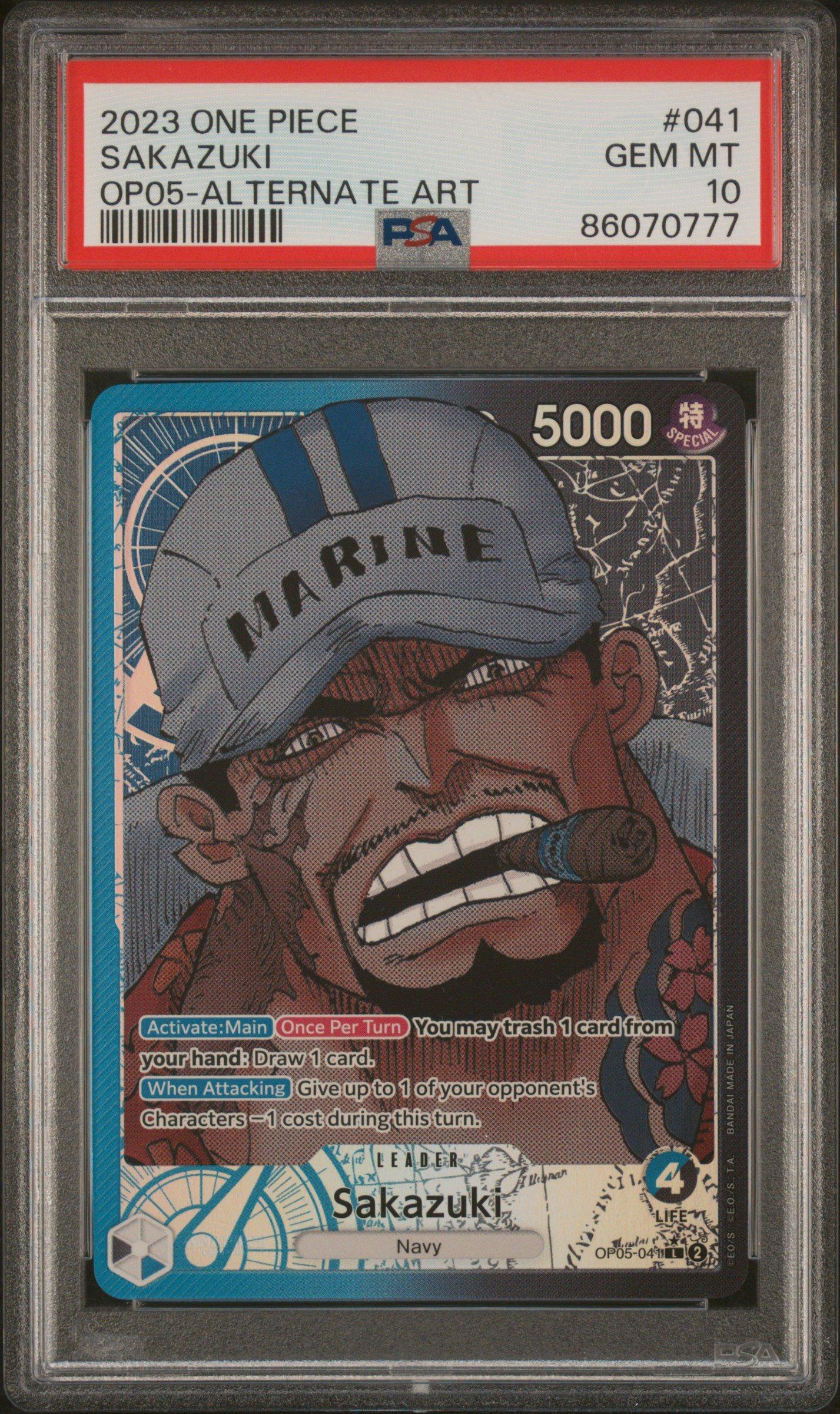 2023 One Piece Awakening Of The New Era 041 Sakazuki Alternate Art Psa 