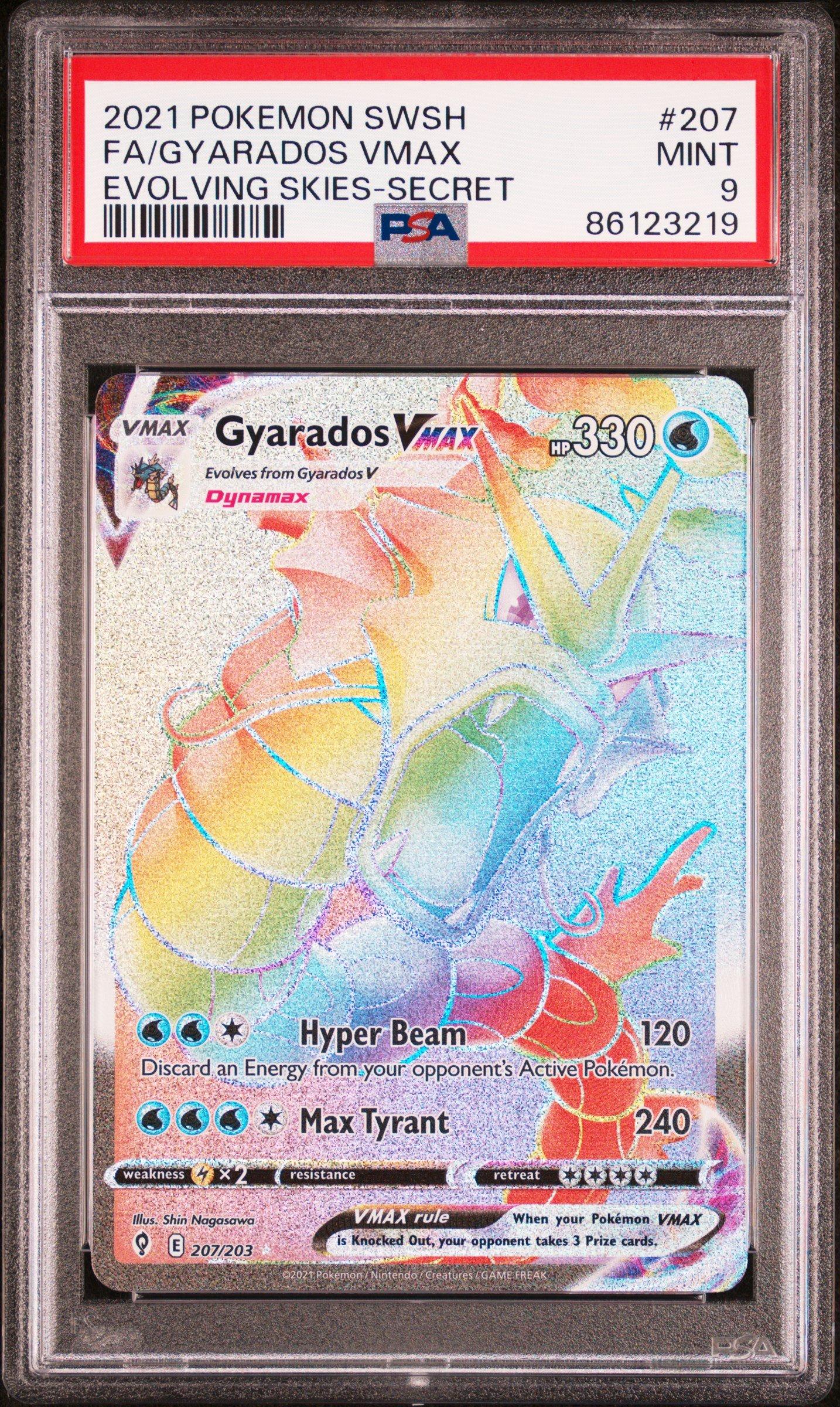 2021 Pokemon Sword & Shield Evolving Skies 207 Full Art/gyarados Vmax ...