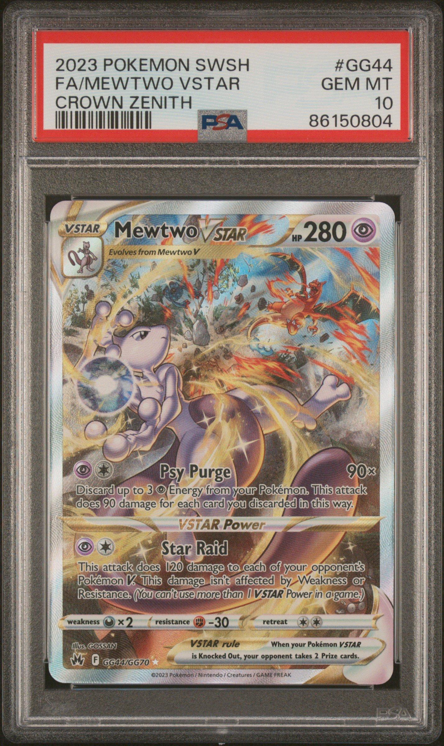 2023 Pokemon Sword And Shield Crown Zenith Gg44 Full Art/mewtwo