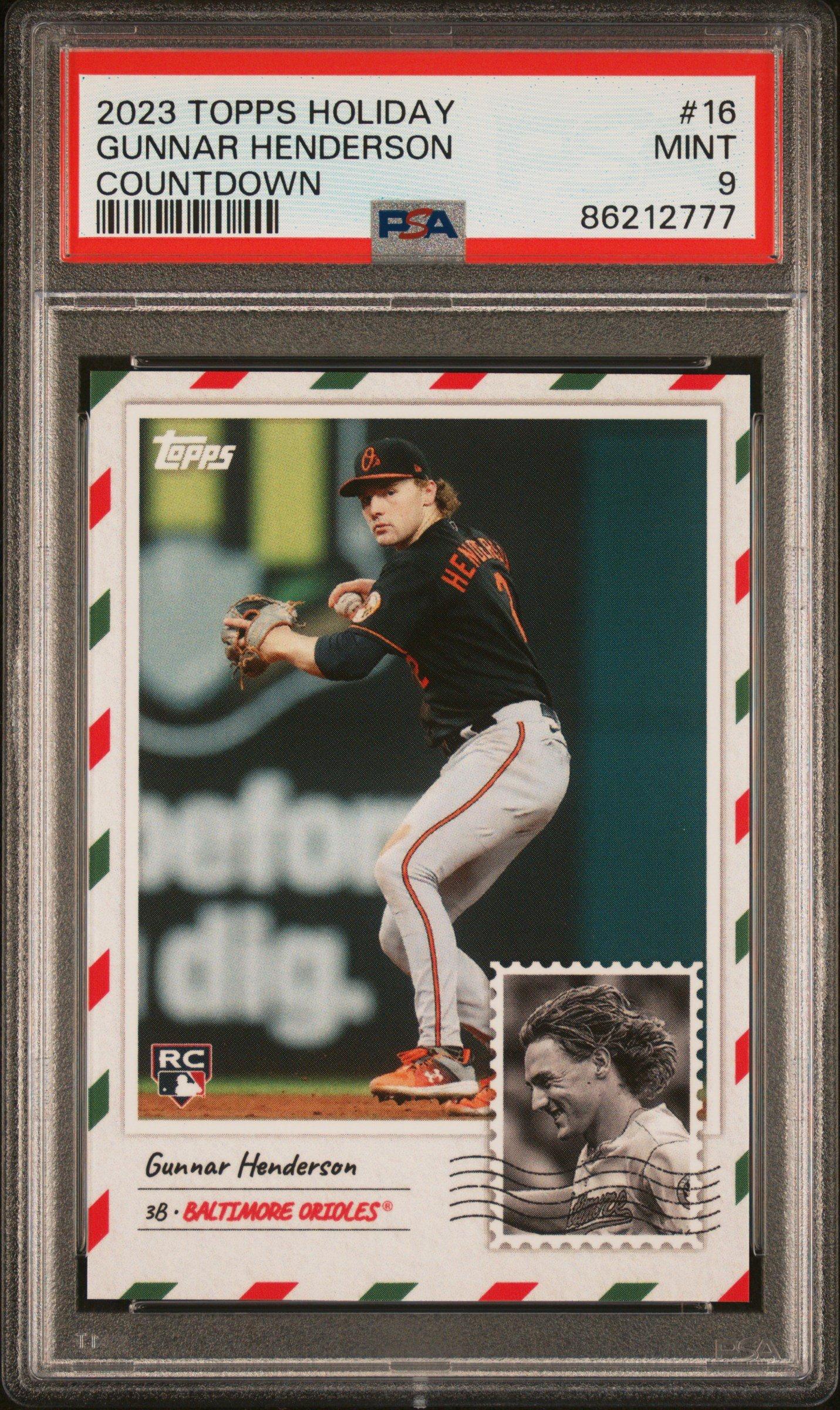 2023 Topps Holiday Countdown 16 Gunnar Henderson PSA 9