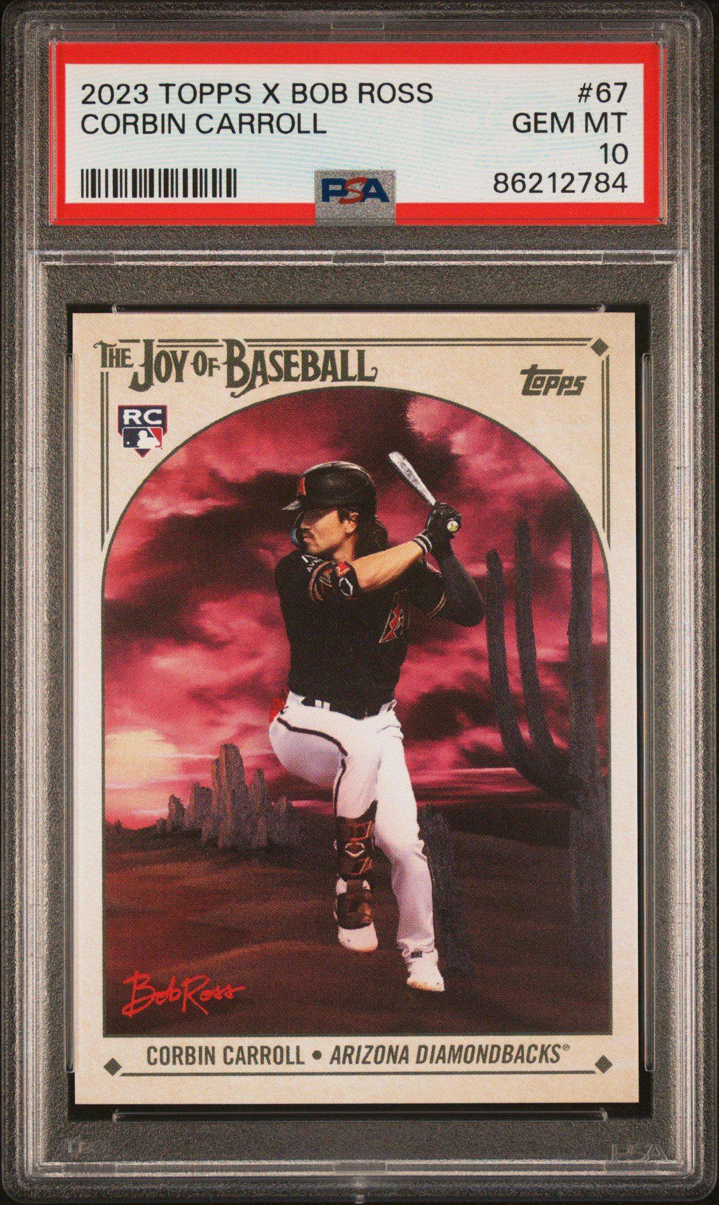 2023 Topps X Bob Ross The Joy Of Baseball 67 Corbin Carroll PSA 10
